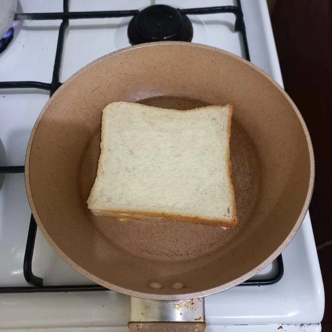 Step 3 Roti Panggang Cokelat Kacang