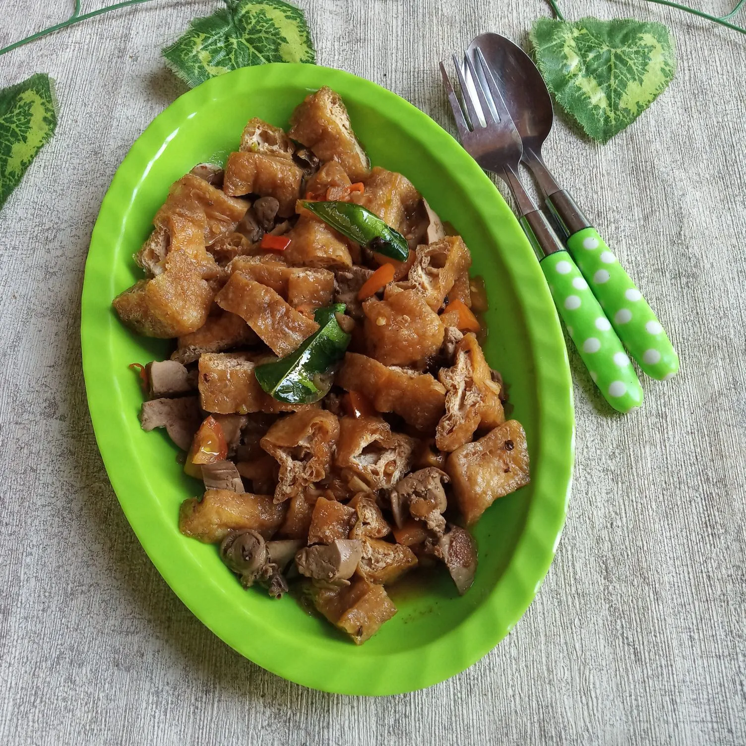 Step 7 Oseng Tahu Kulit Hati Ayam