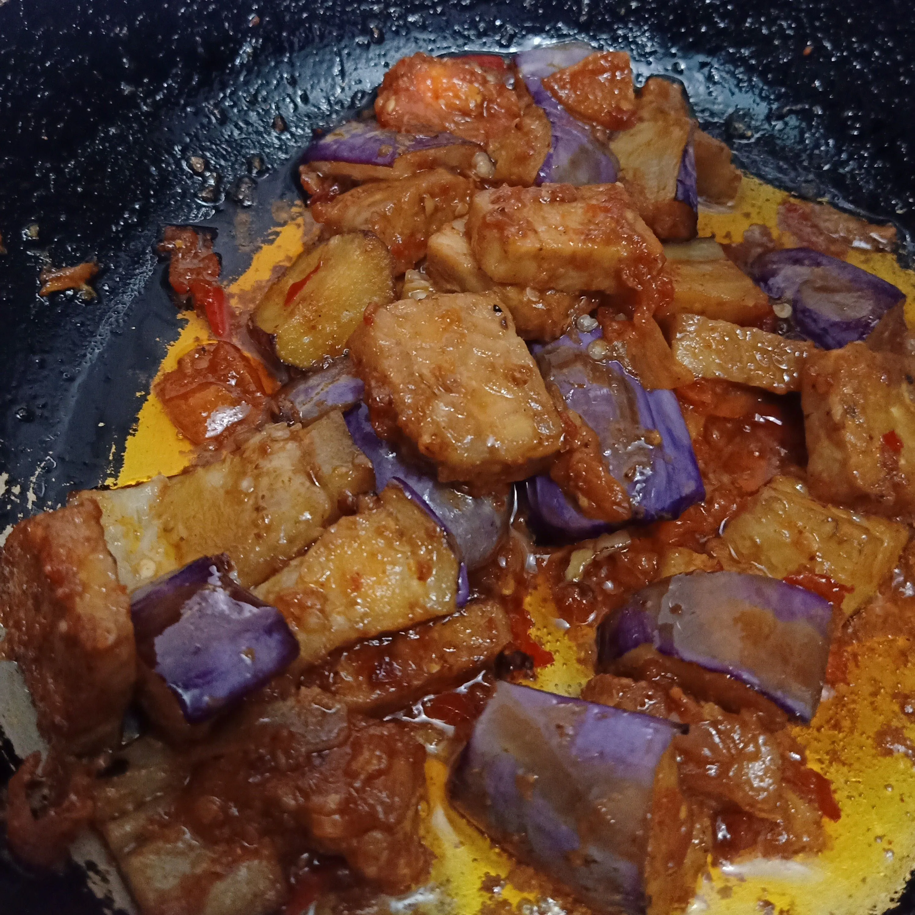 Step 5 Terong Tempe Balado