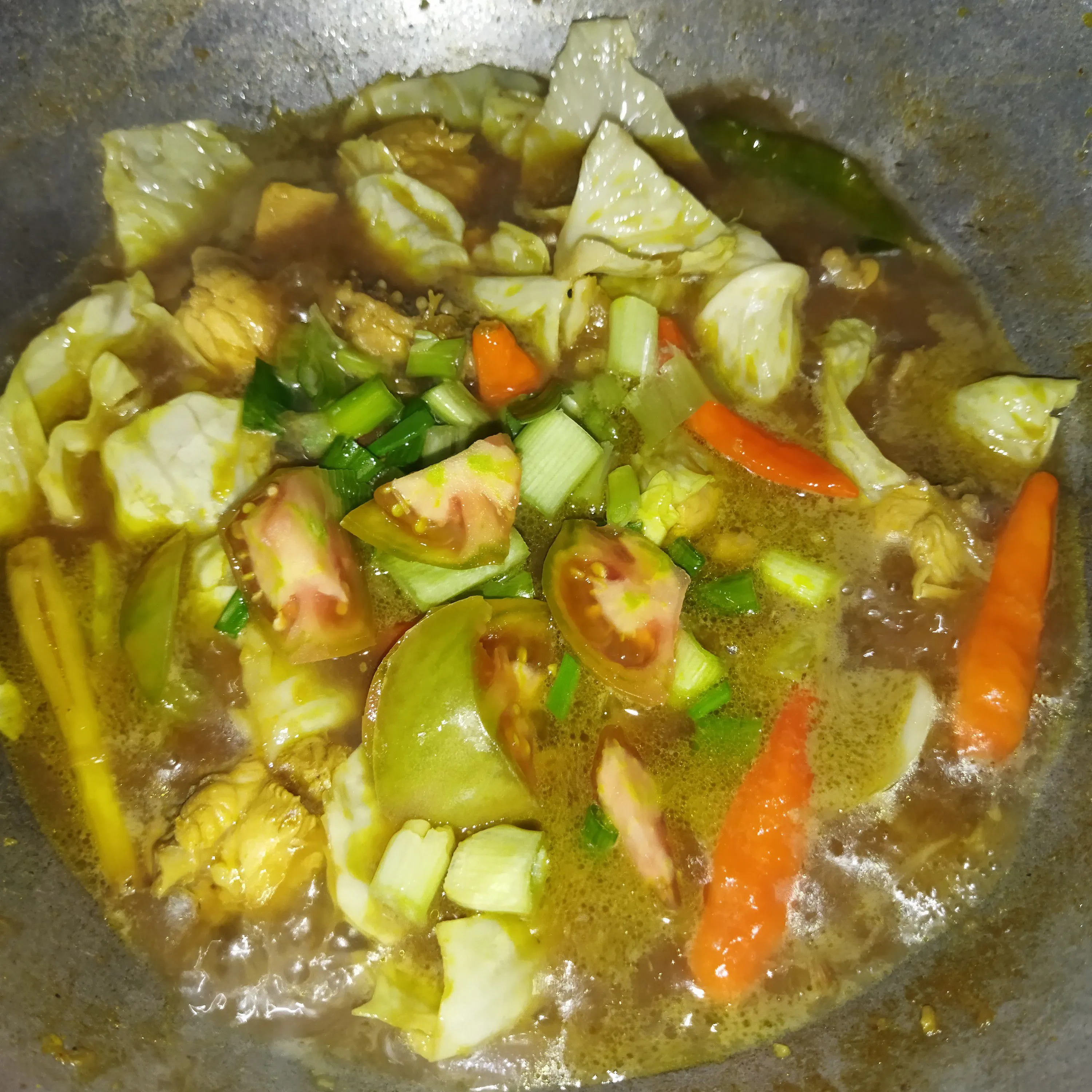 Step 7 Tongseng Ayam