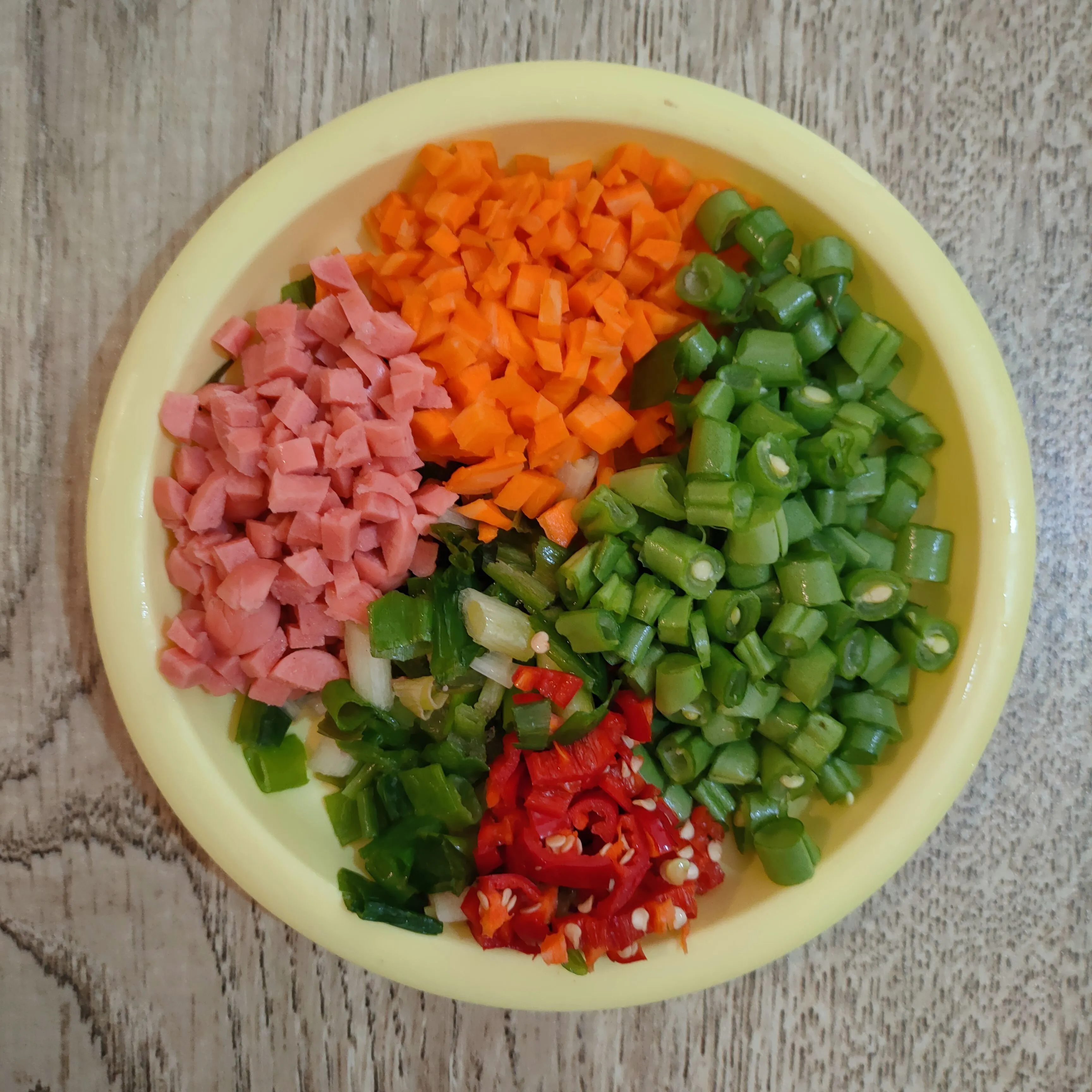 Step 1 Nasi Goreng Yang Chow