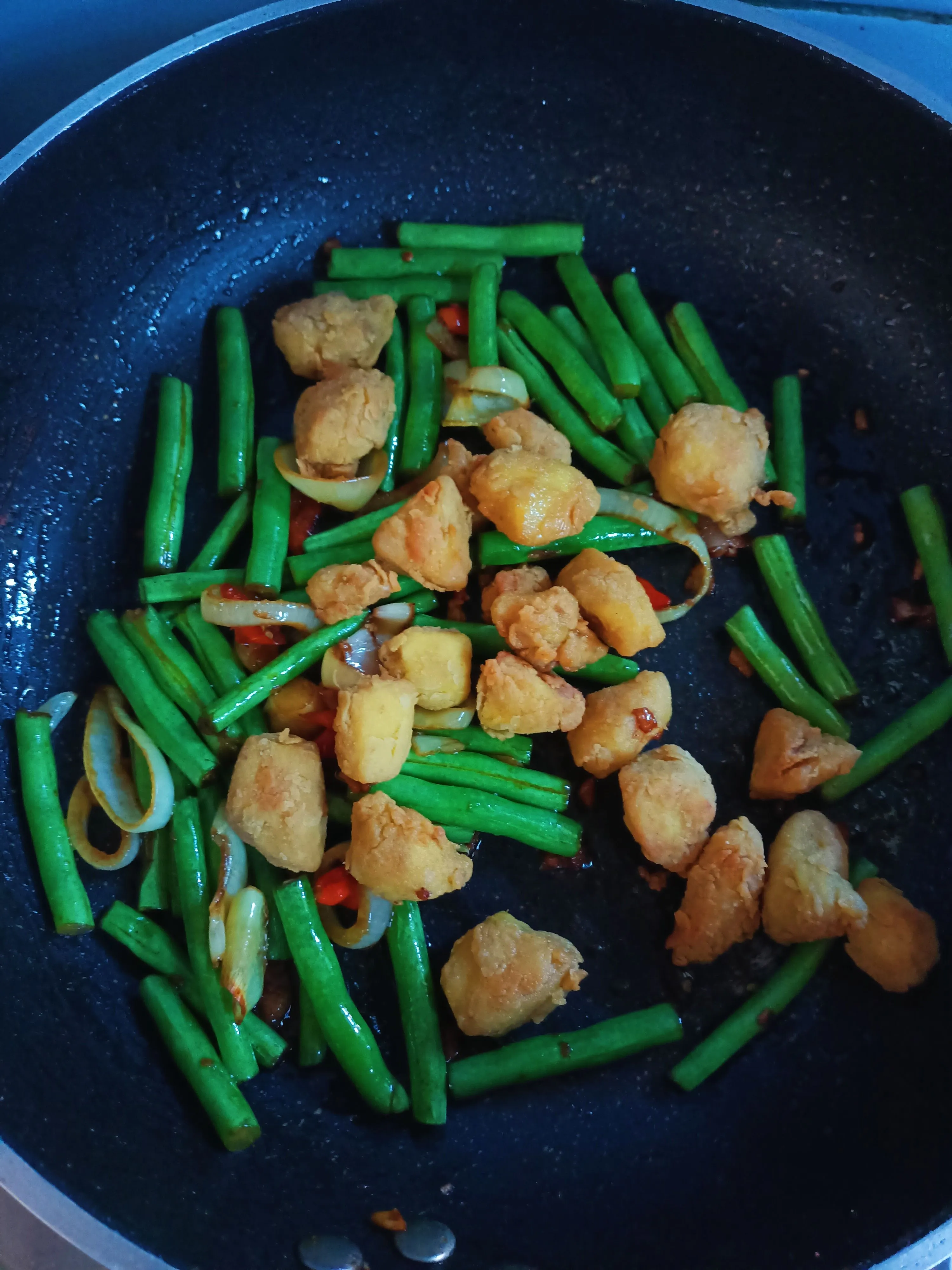 Step 4 Buncis Ayam Lada Garam