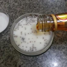 Setelah dingin keluarkan jar, tambahkan madu sesuai selera.