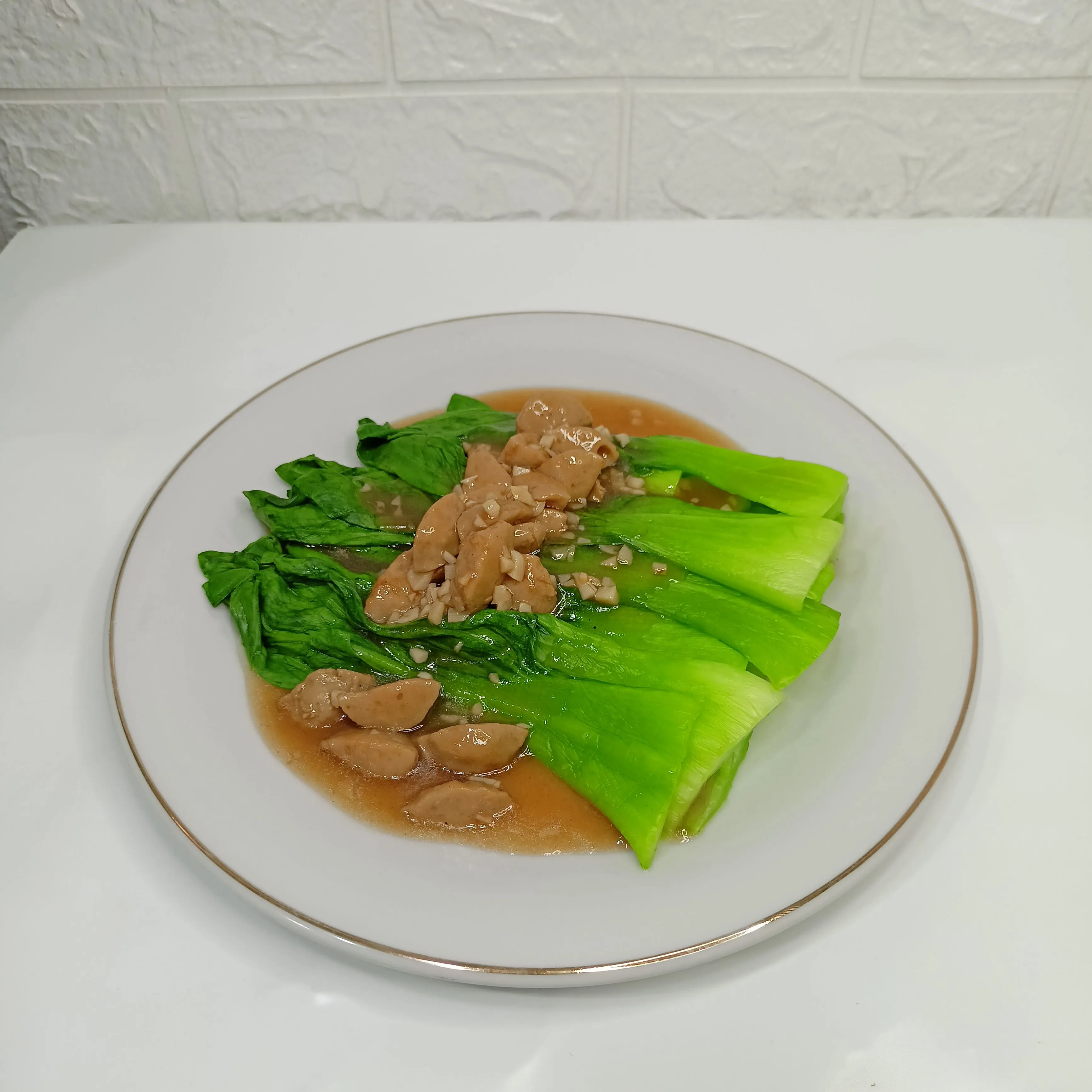 Step 6 Pakcoy Bakso Saos Tiram