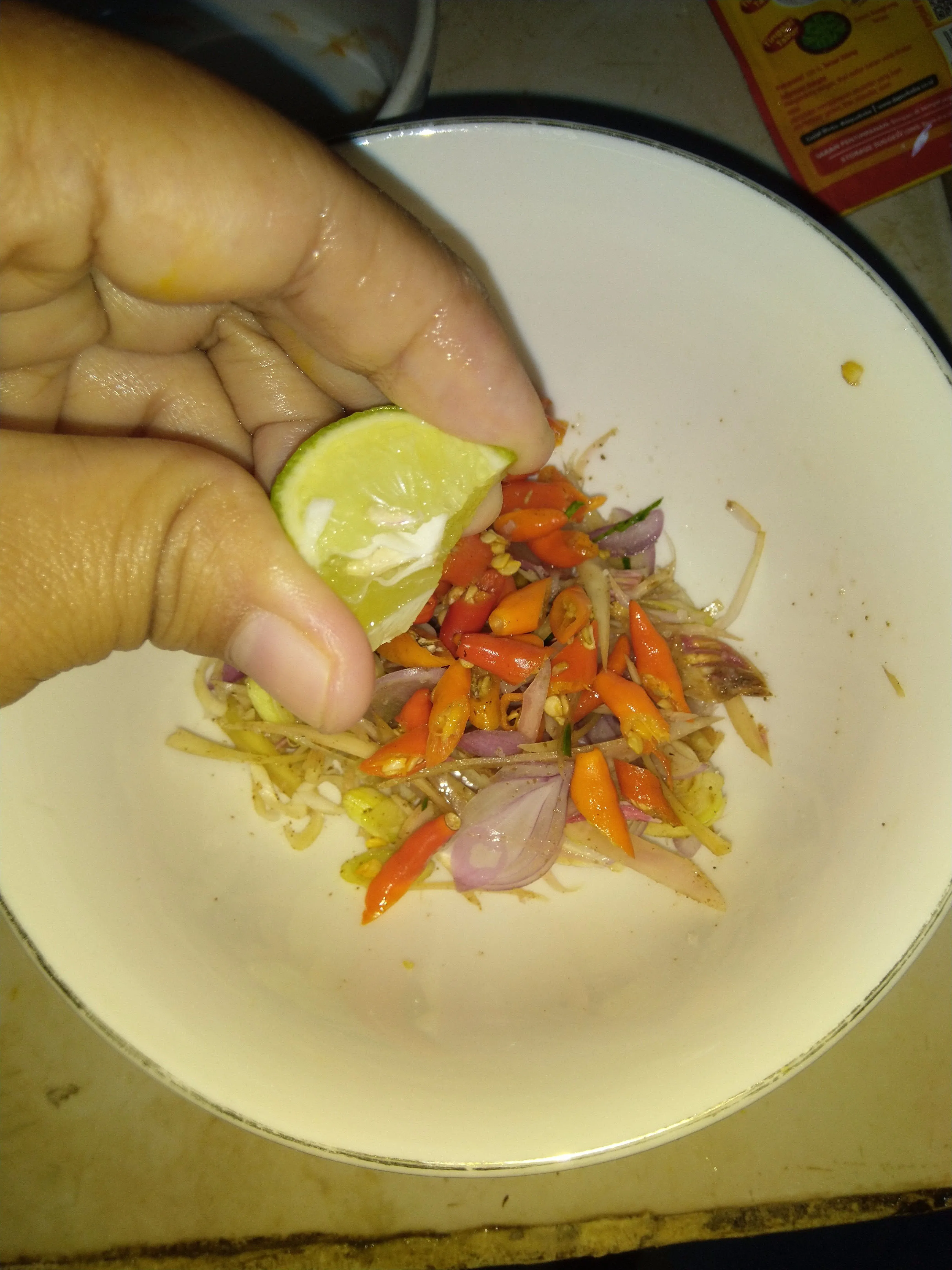 Step 3 Sambal Matah Kecombrang