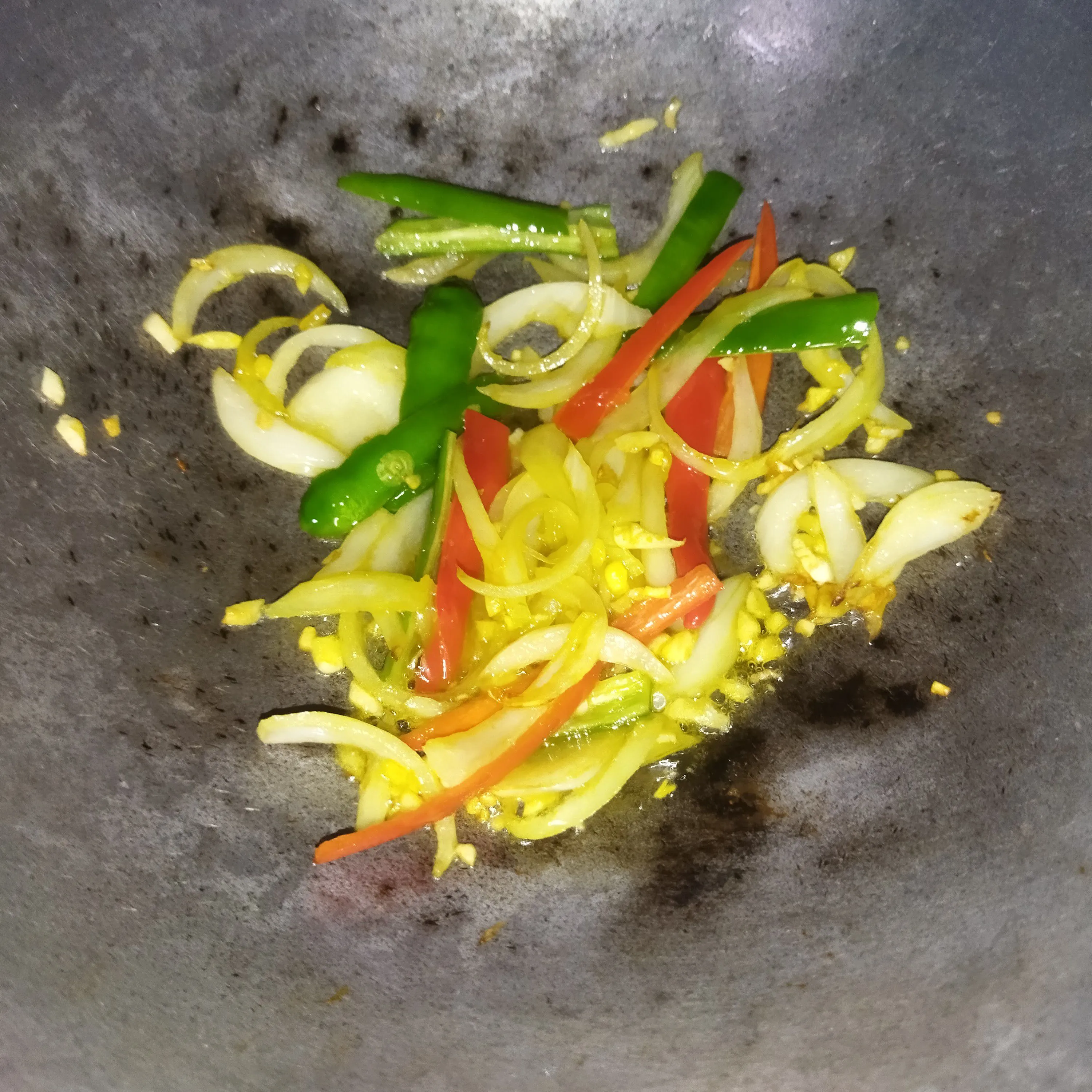 Step 7 Ayam crispy saus lada hitam