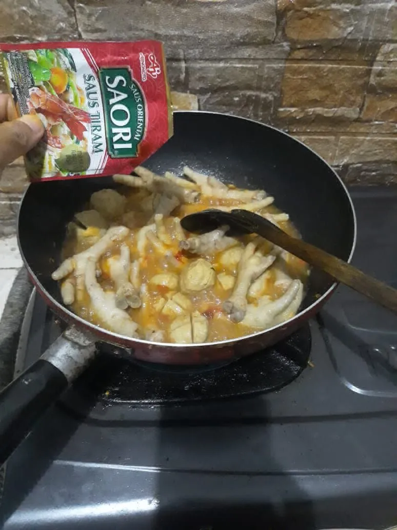 Step 5 Ceker Bakso Saos Tiram