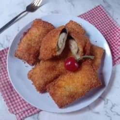 Roti Tawar Goreng Isi Pisang Coklat