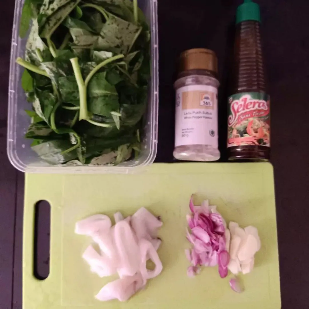 Step 1 Kangkung Cumi Saus Tiram
