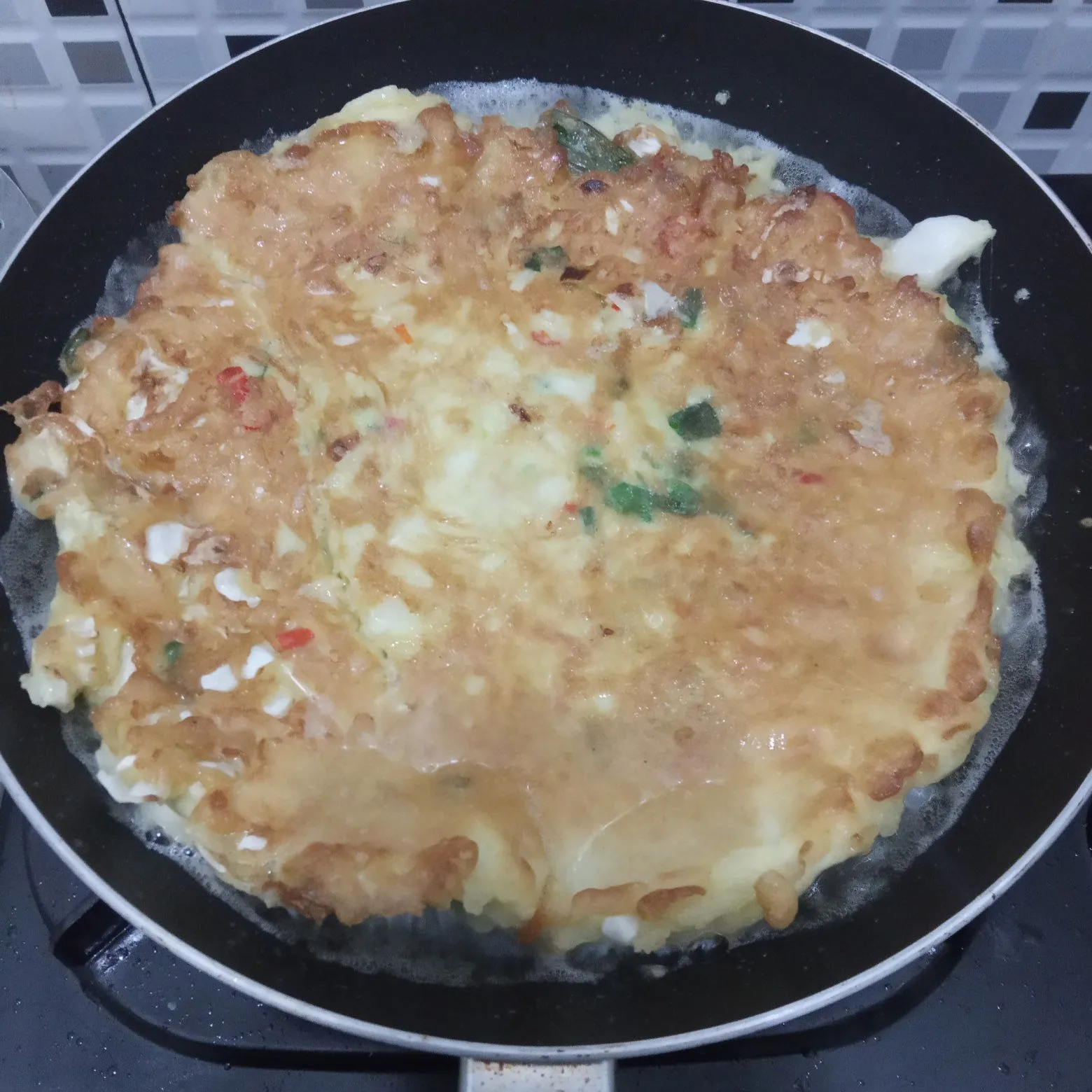 Step 5 Telur Dadar Isi Kol