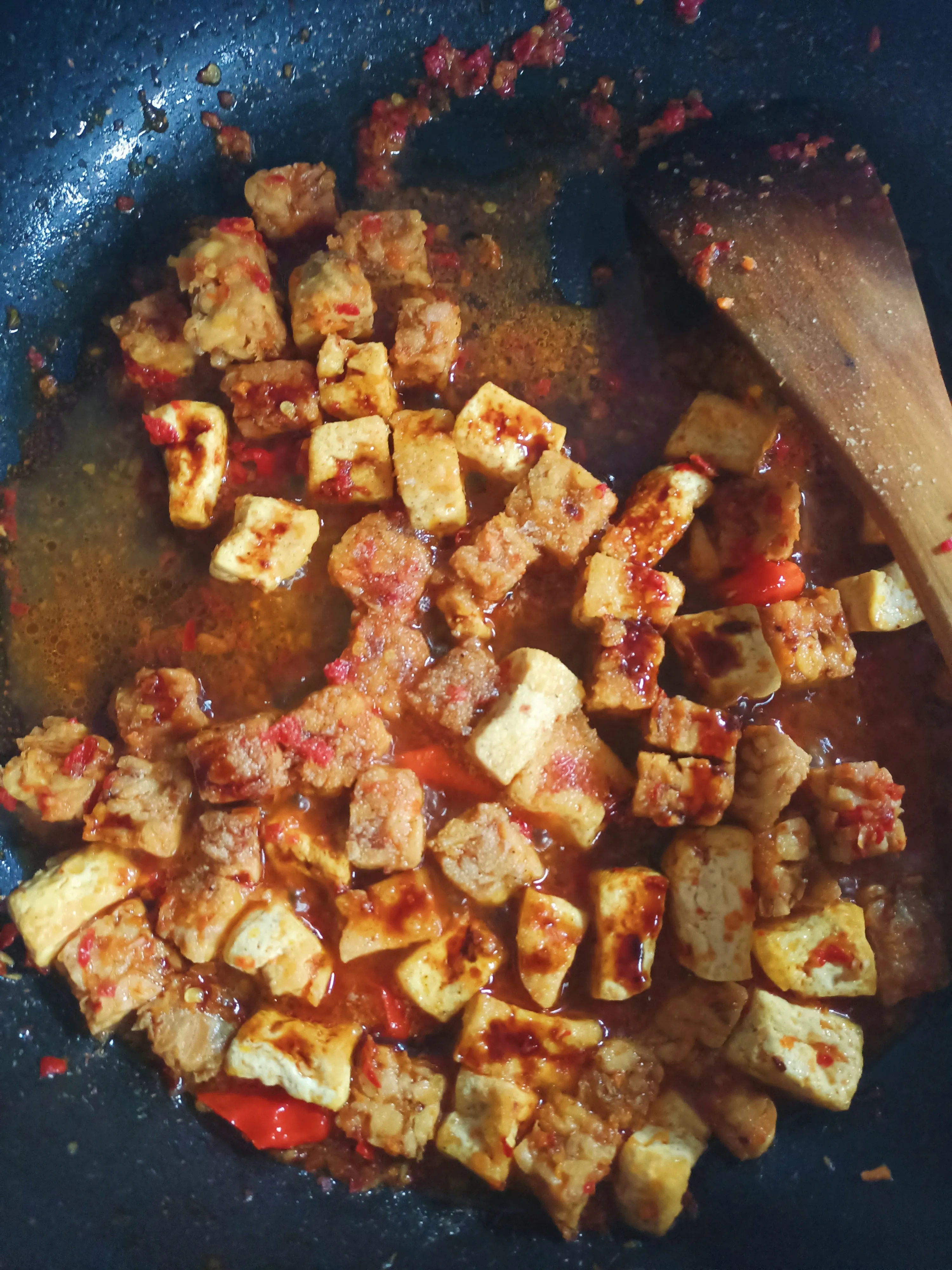 Step 4 Tumis Tempe Tahu Bumbu Merah