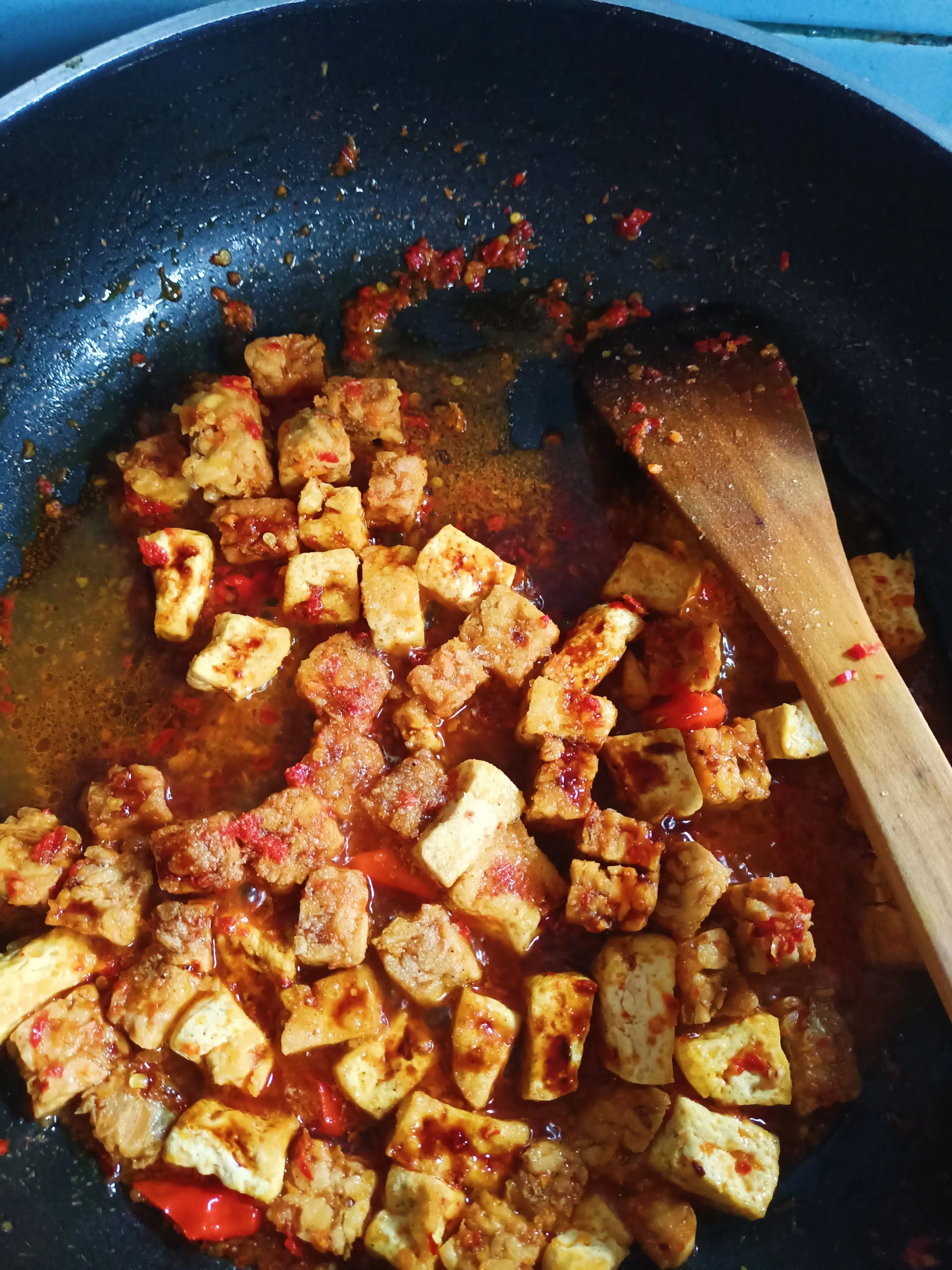 Step 5 Tumis Tempe Tahu Bumbu Merah