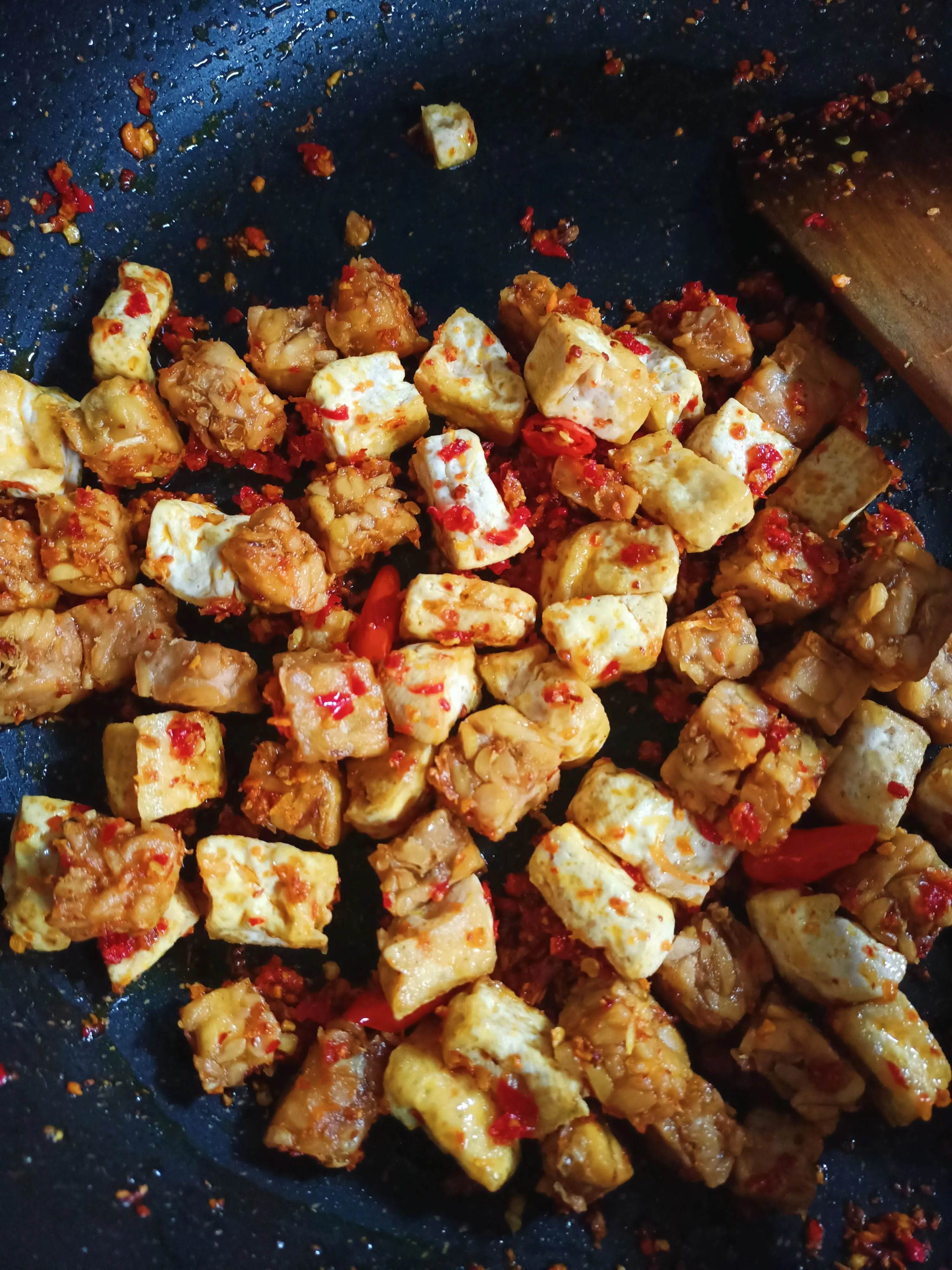 Step 3 Tumis Tempe Tahu Bumbu Merah