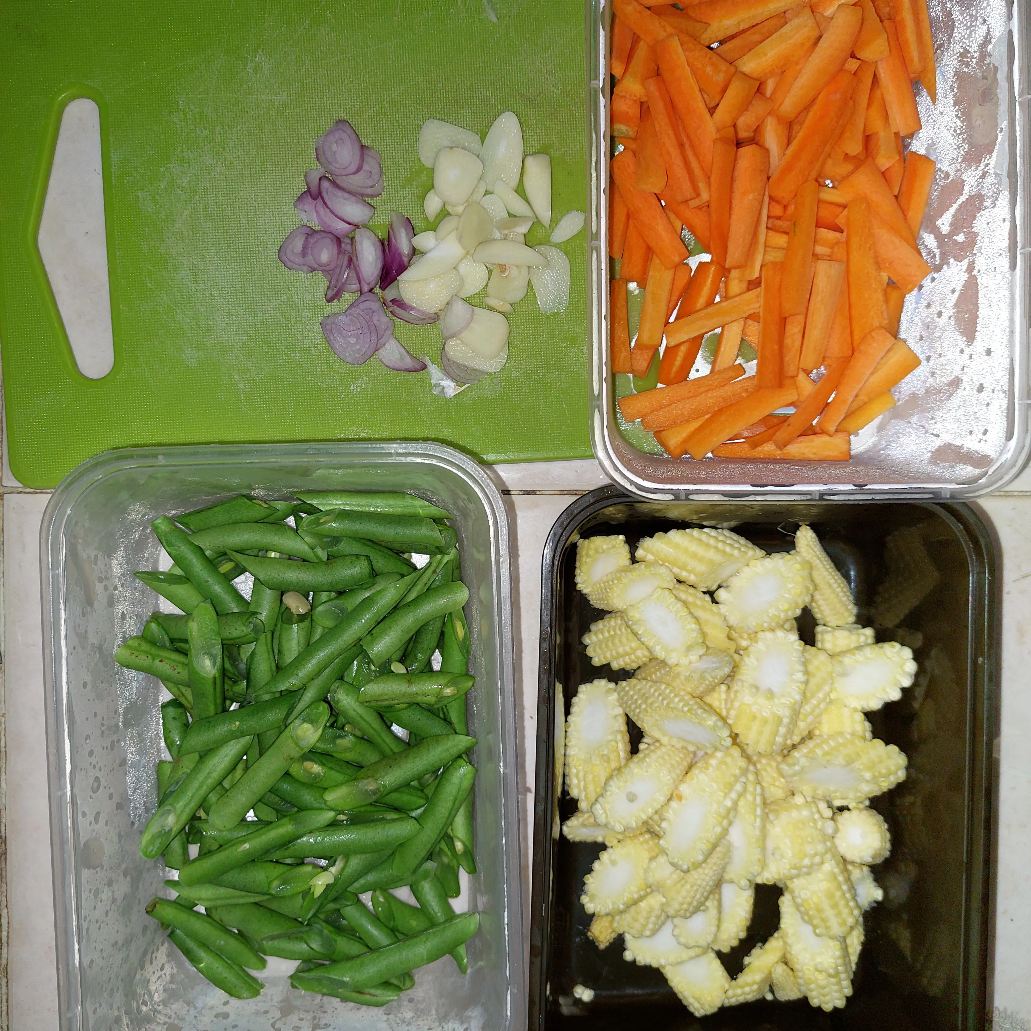 Step 1 Tumis Sayur Pelangi
