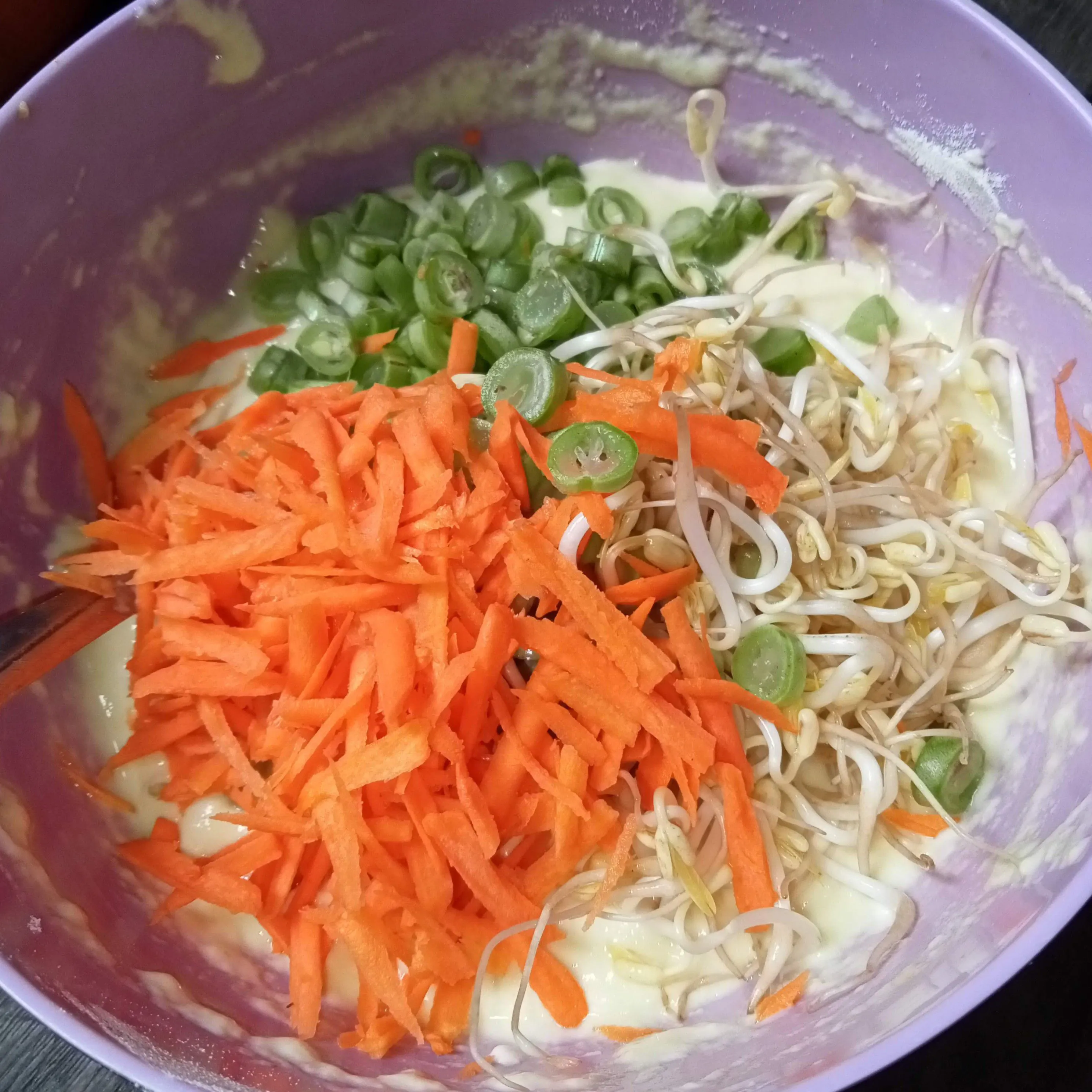Step 2 Bakwan Buncis Wortel Tauge