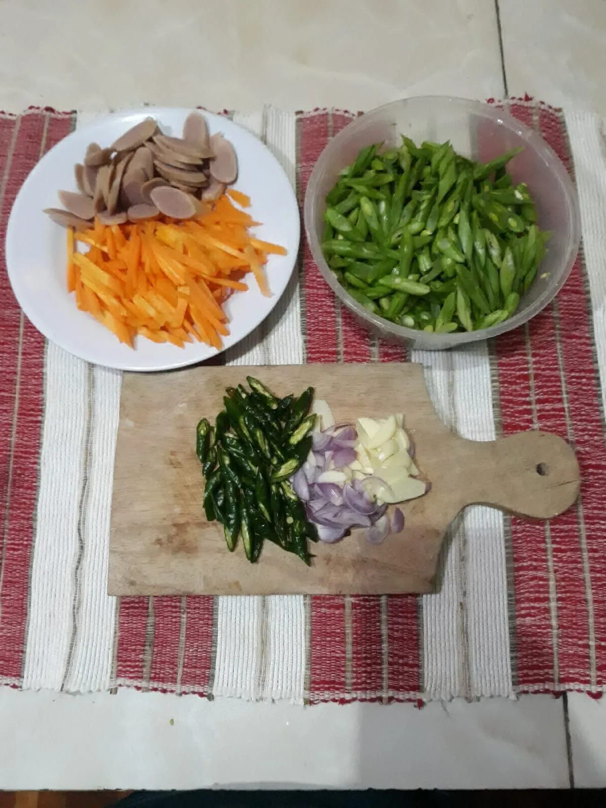 Step 2 Tumis Buncis Sosis Cabai Ijo