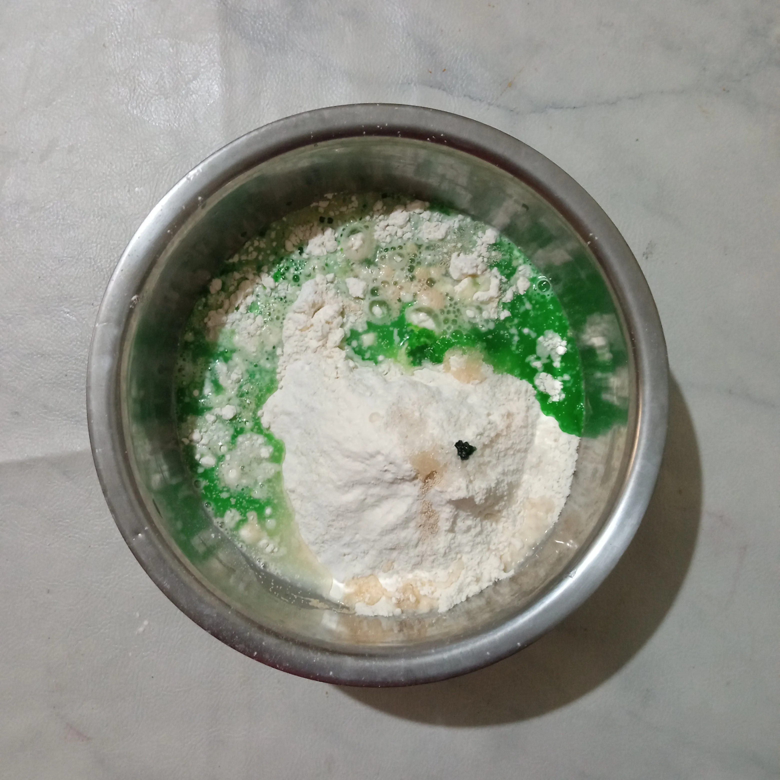 Step 1 Bakpao Pandan Coklat