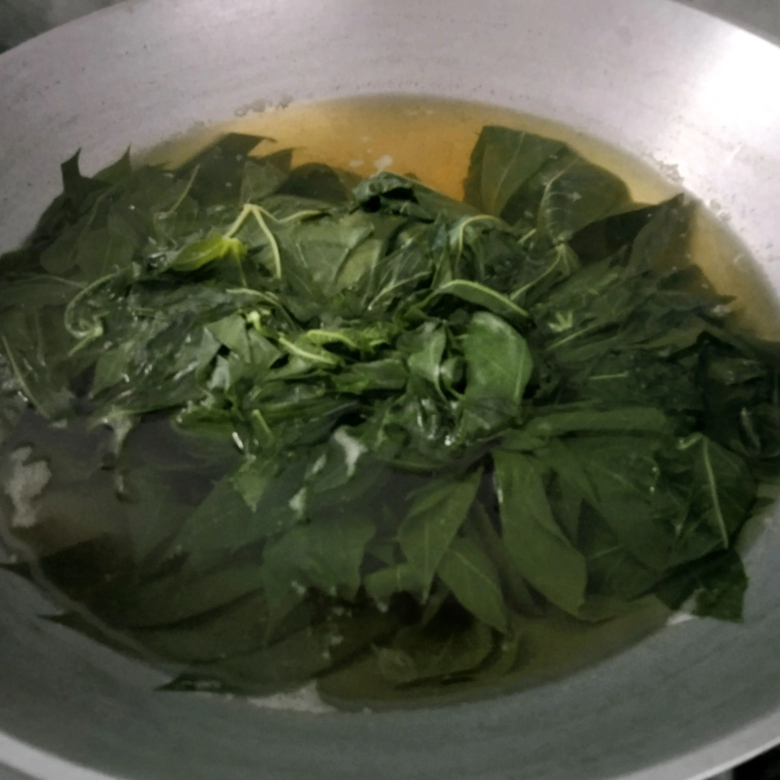 Step 1 Gulai Daun Singkong