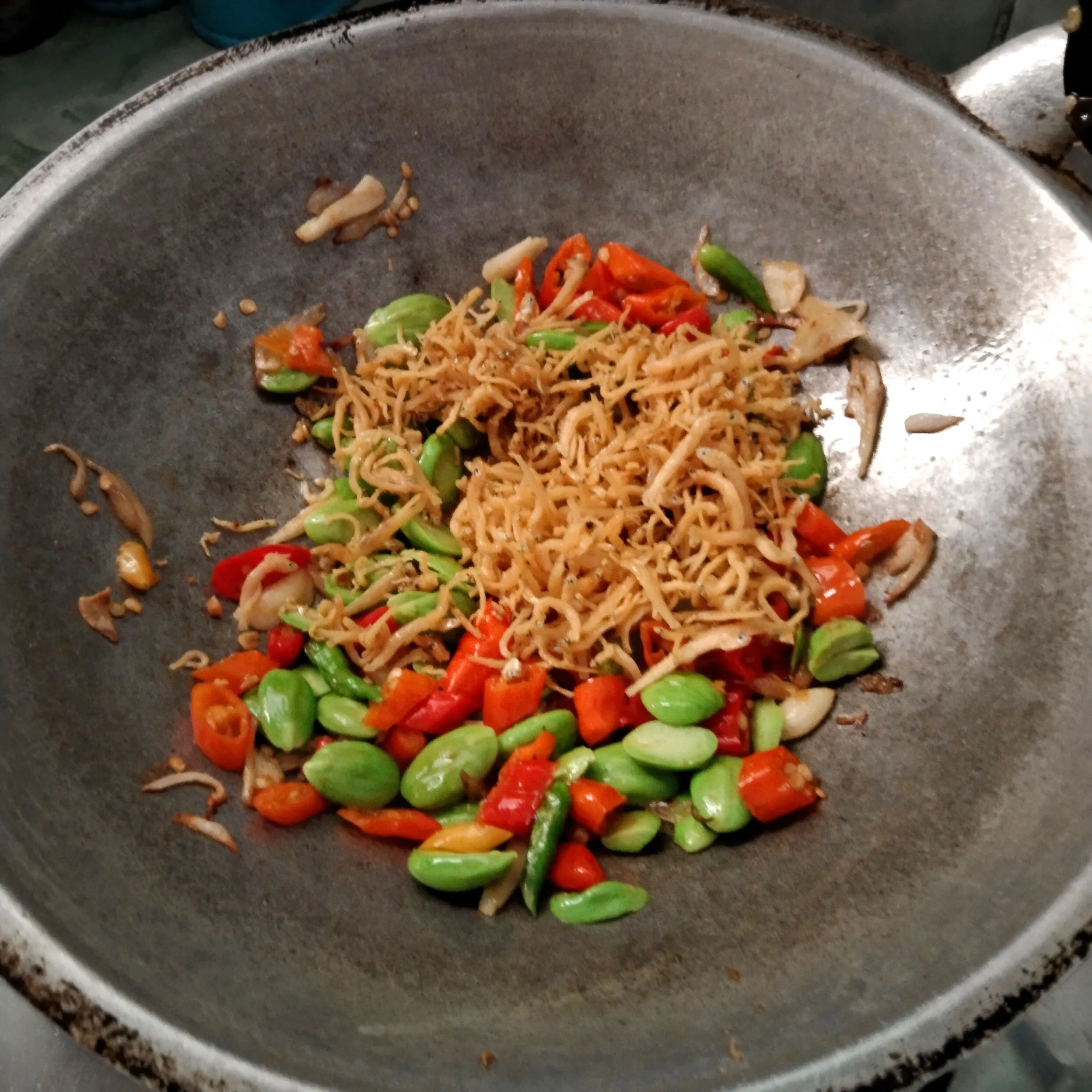 Step 6 Tumis Pete Teri