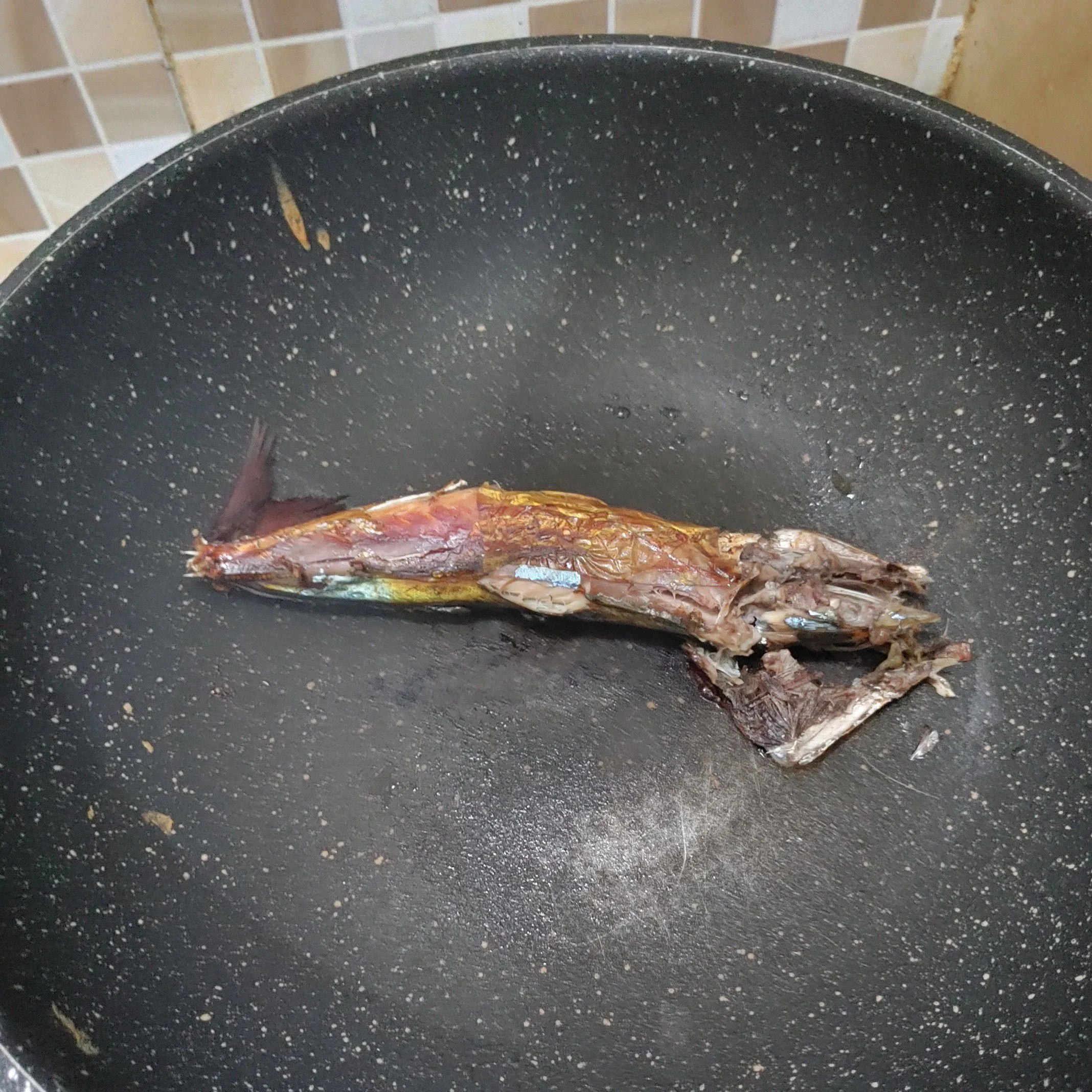 Step 1 Penyetan Ikan Asap dan Bunga Turi