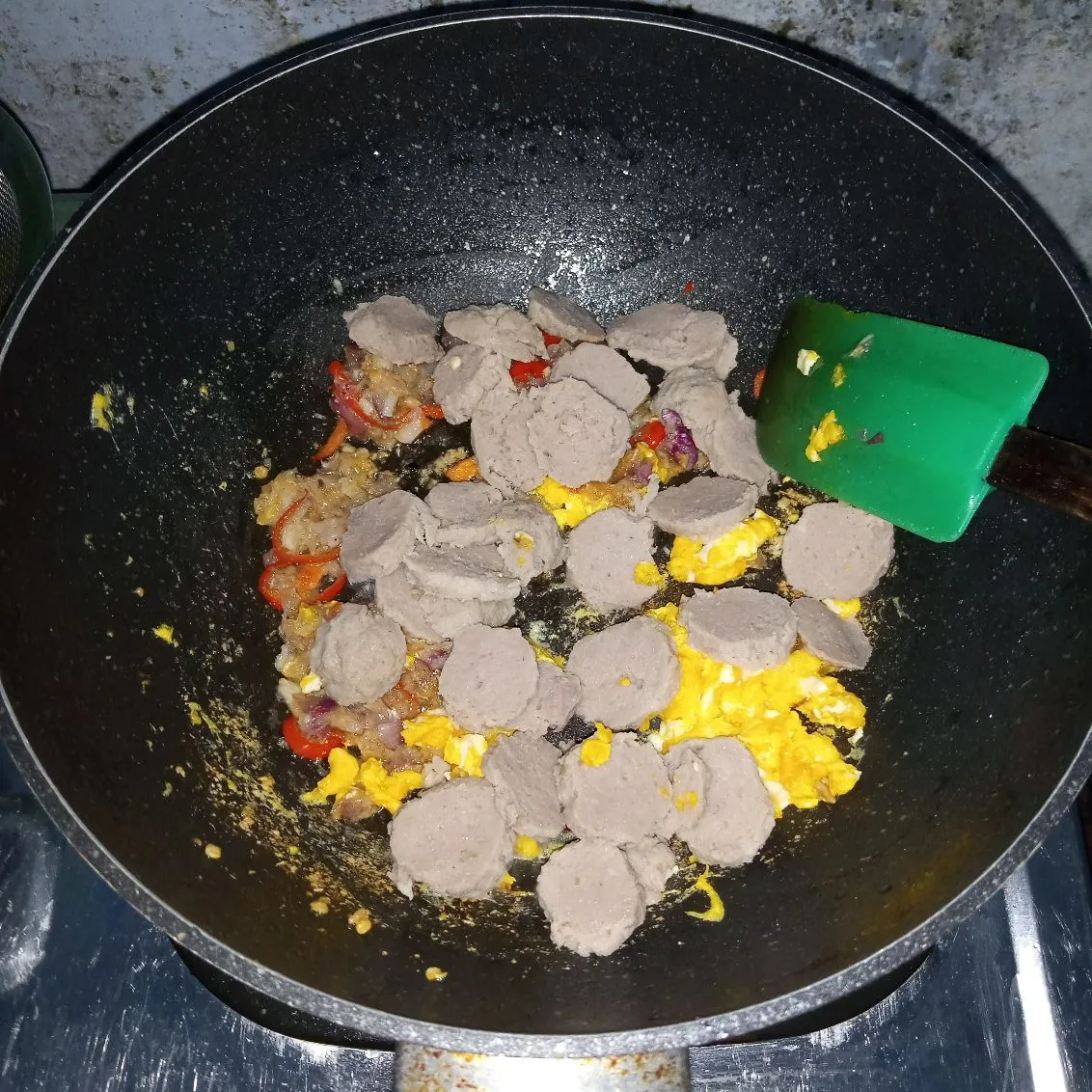 Step 3 Bihun Goreng Bakso Sawi