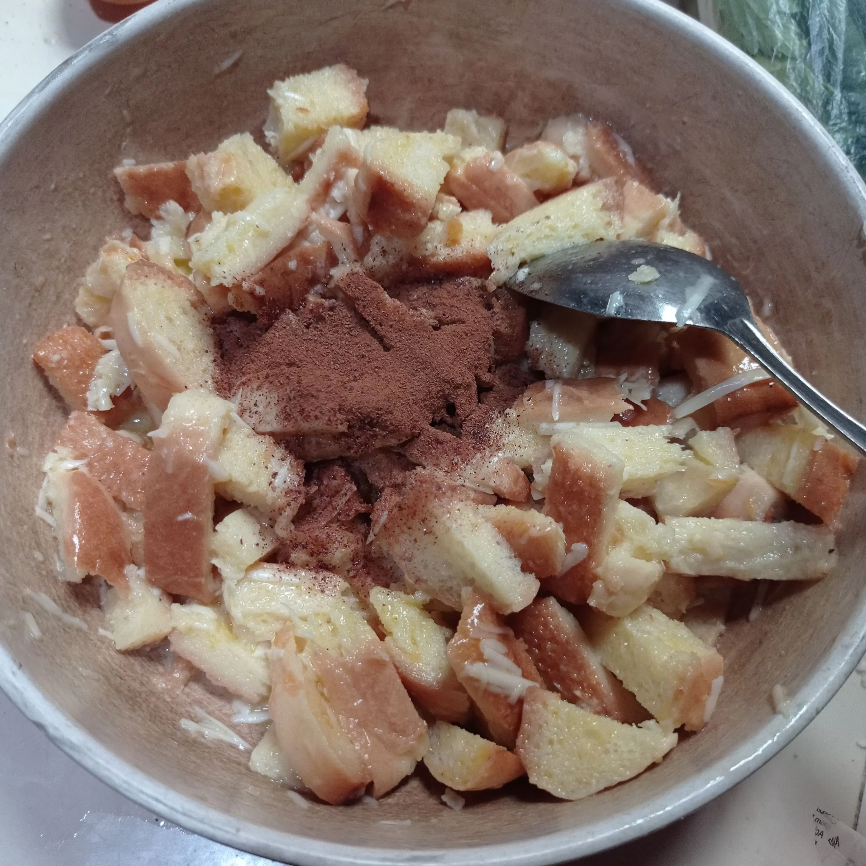 Step 4 Cinnamon Cheese Bread Puding