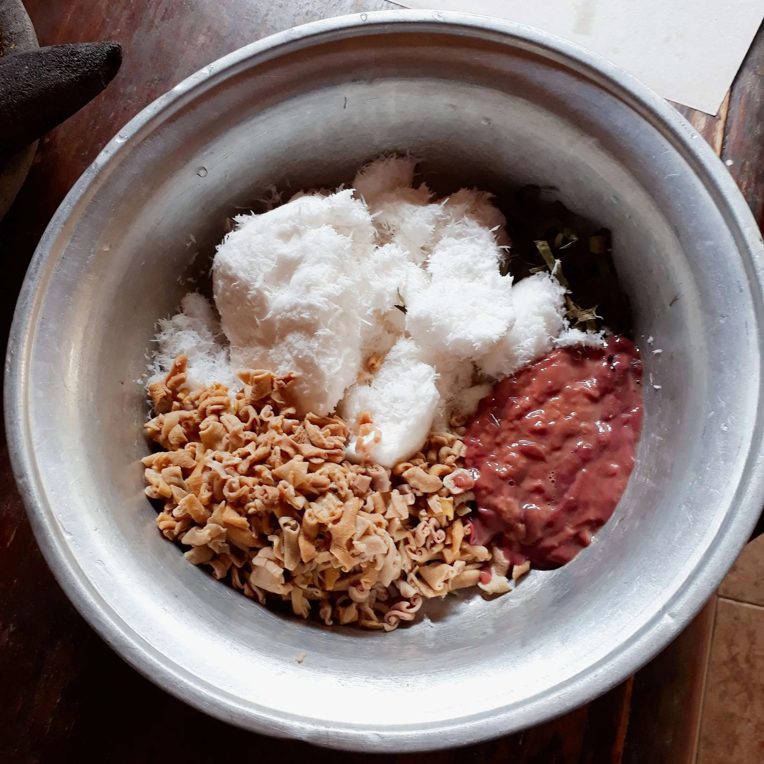 Step 2 Pepes Kelapa dan Usus Ayam