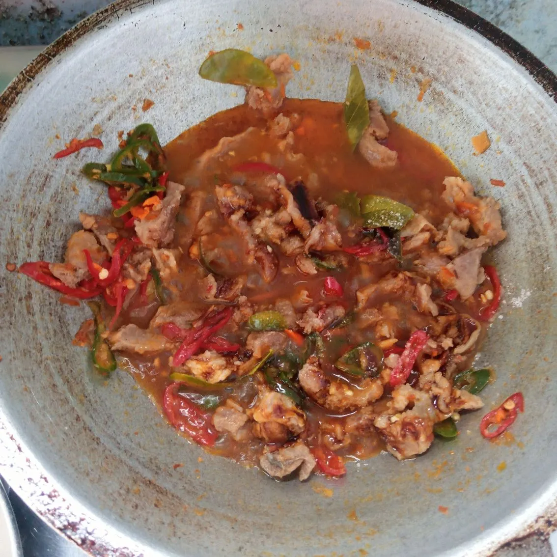 Step 4 Krengsengan daging