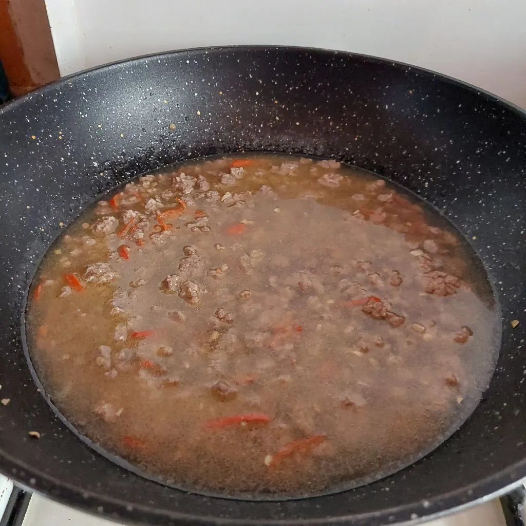 Step 6 Tumis Sayur Asin Daging Cincang