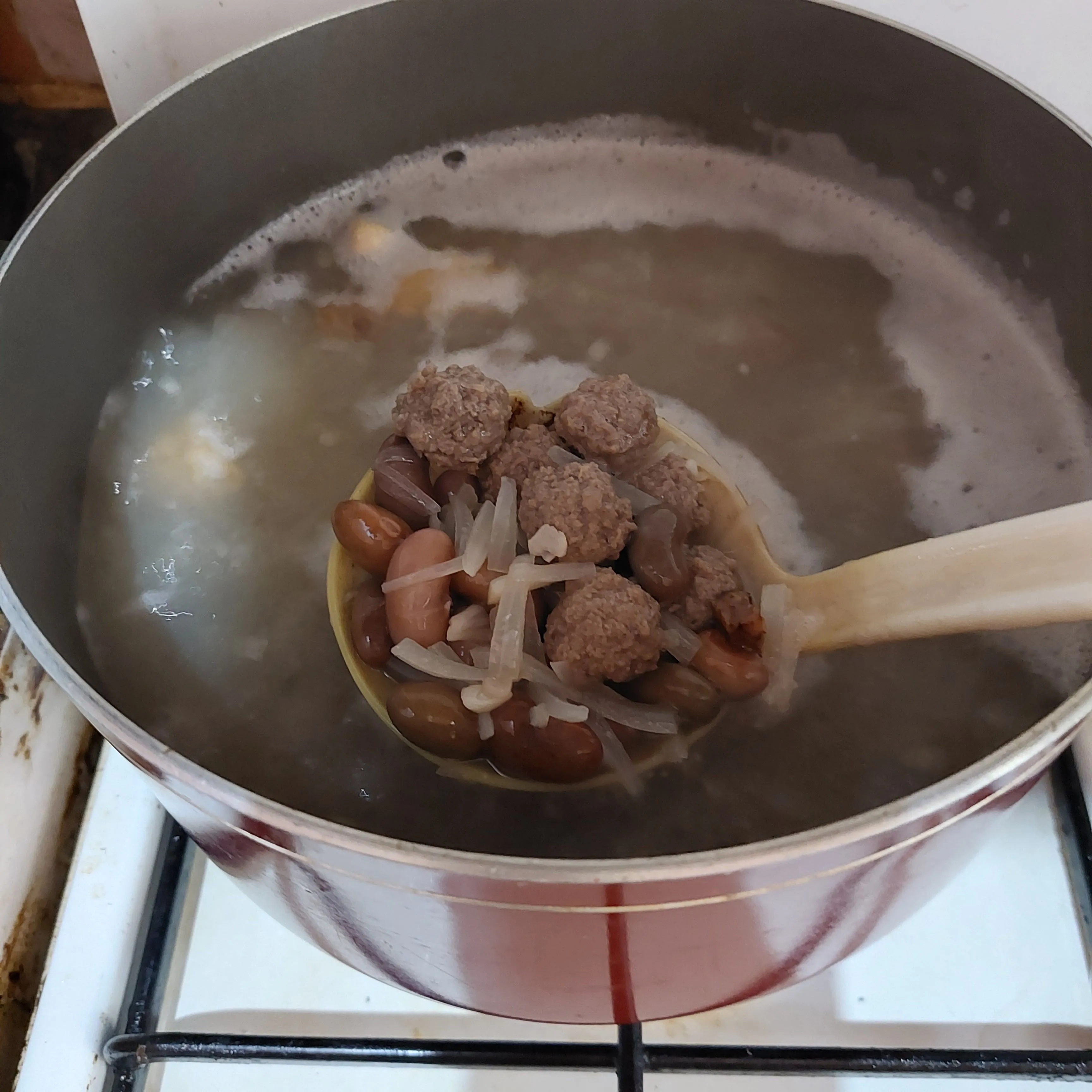 Step 6 Sop Kacang Merah Daging Cincang