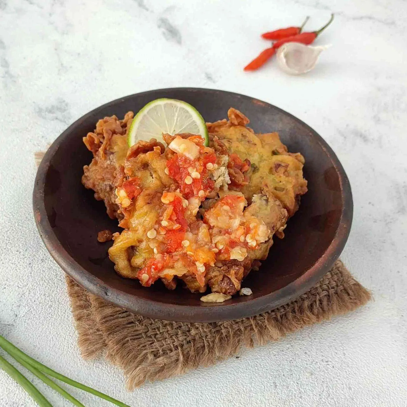 Tempe Bongkel Geprek Sambal Bawang