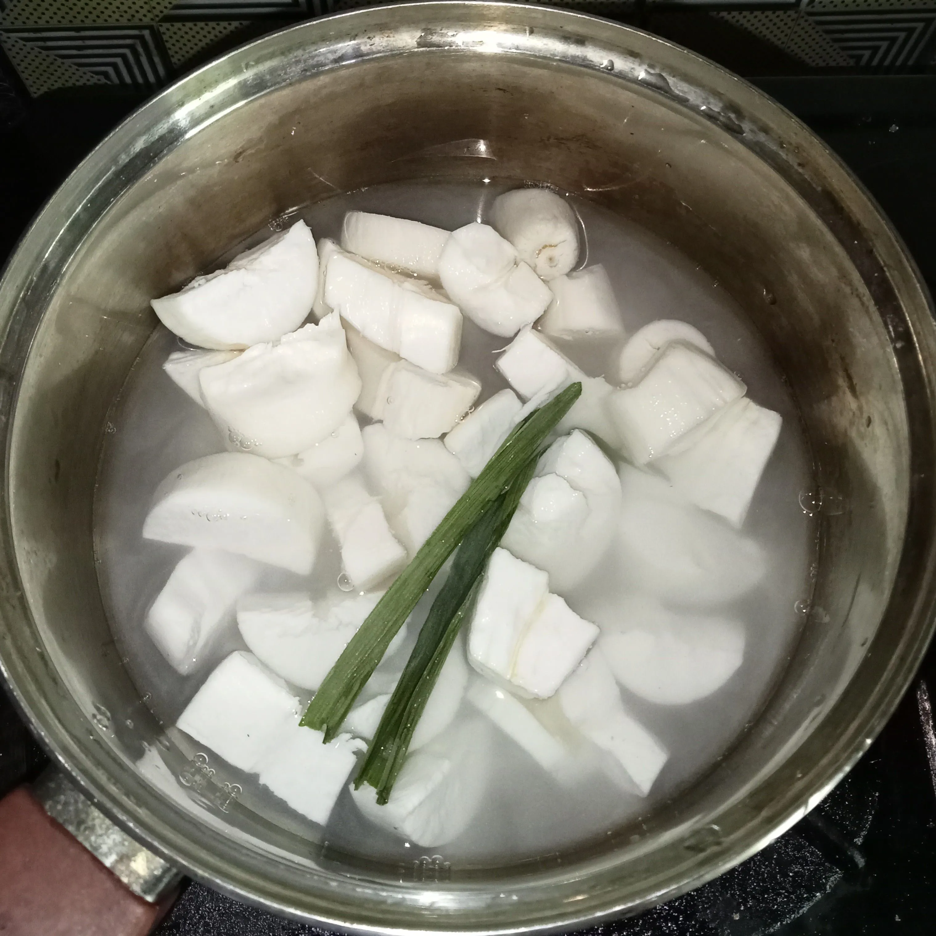 Step 2 Singkong Keju Creamy