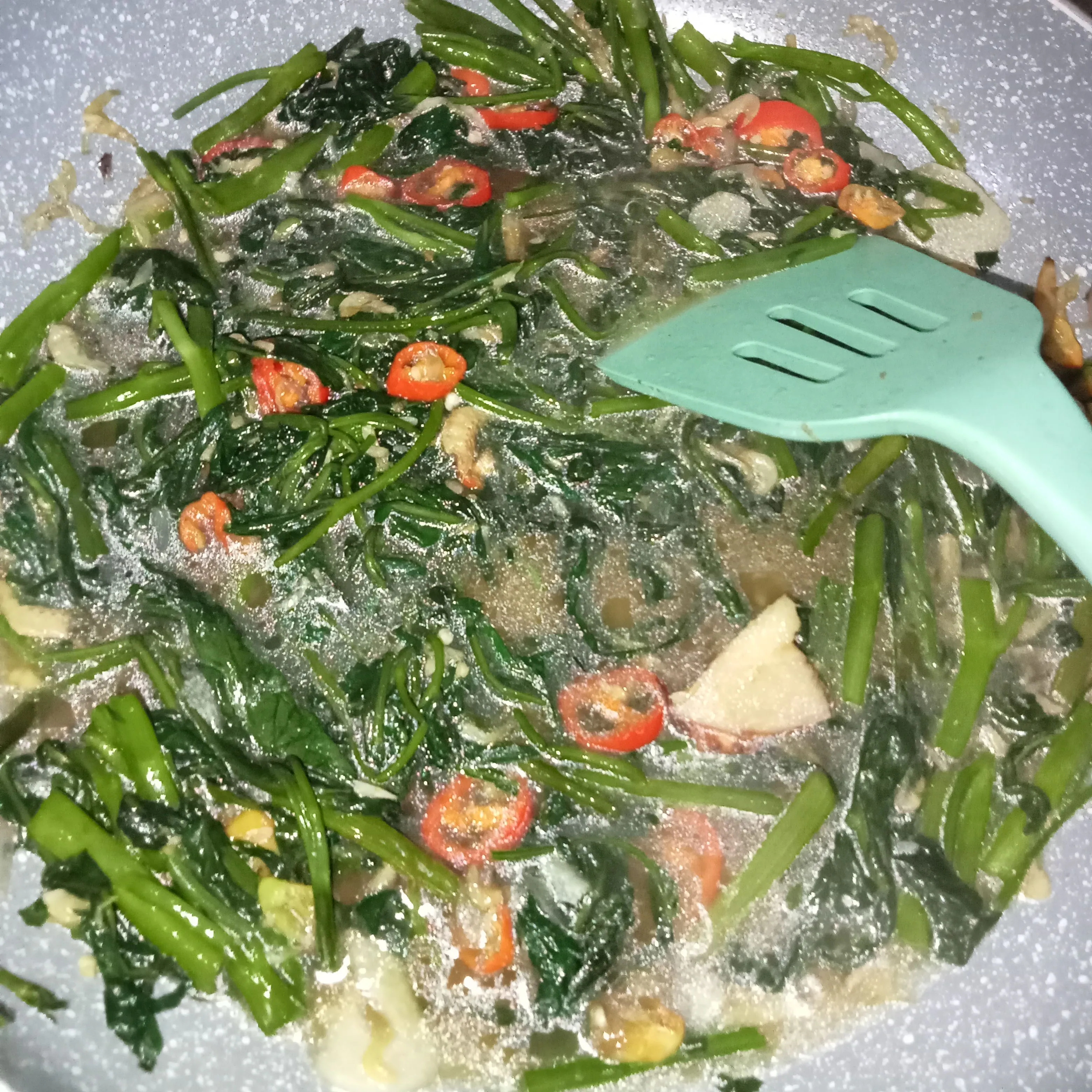 Step 5 Cah Kangkung Ebi