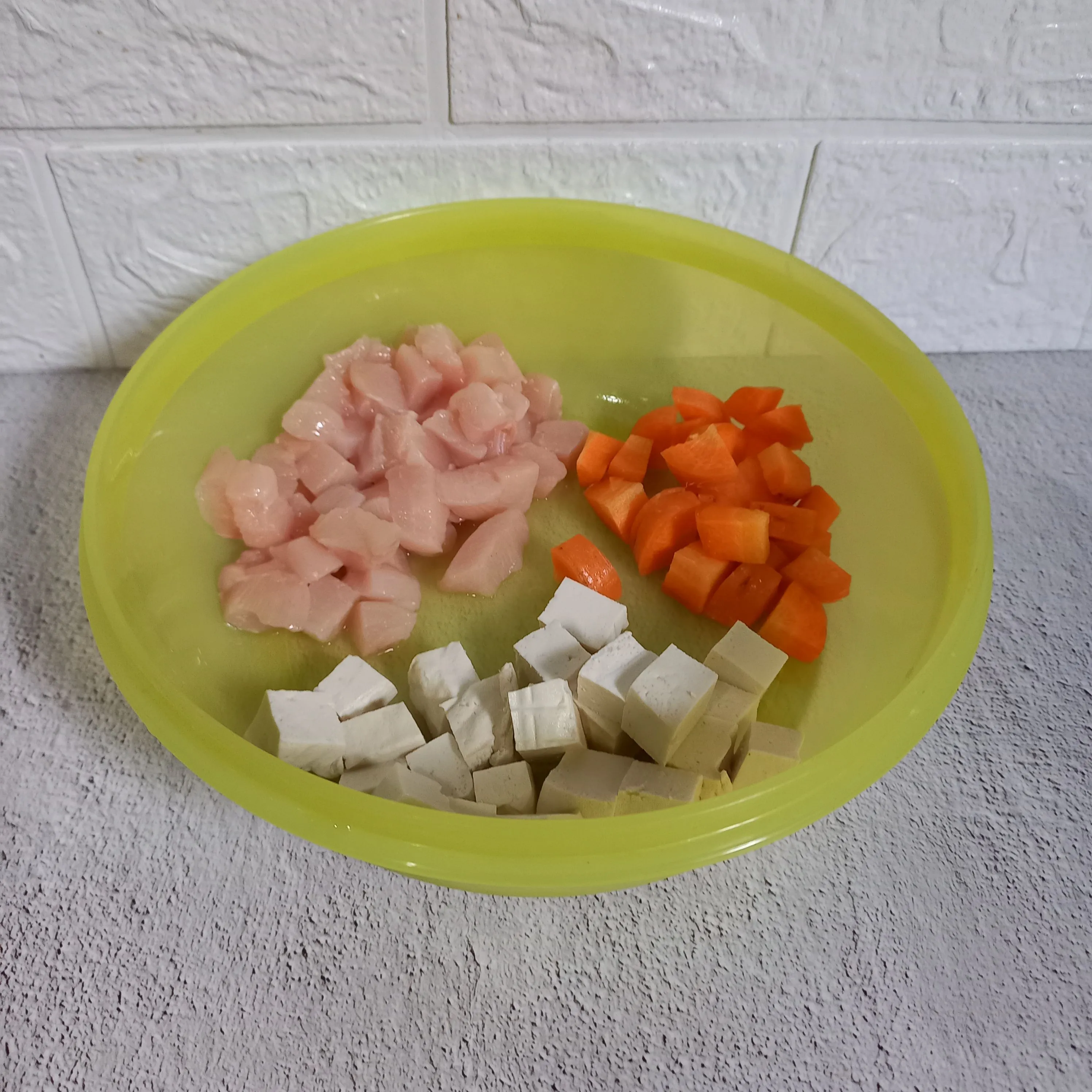 Step 1 Ayam Tahu Wortel Kuah Santan