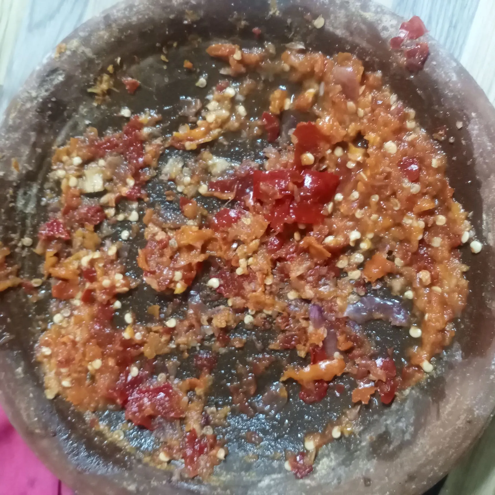 Step 2 Bunga Pepaya Tumis Rebon