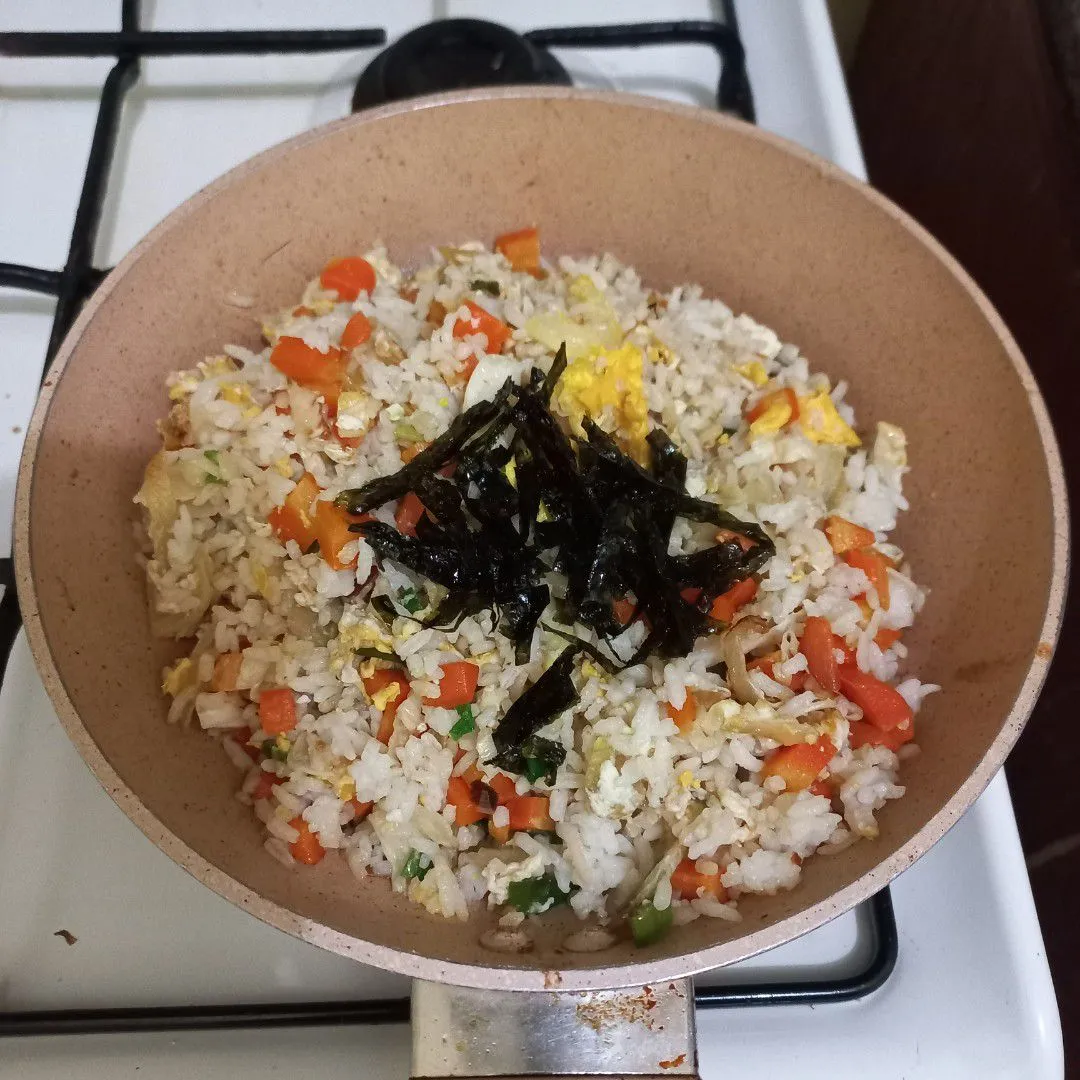 Step 8 Nasi Goreng Sayuran & Nori