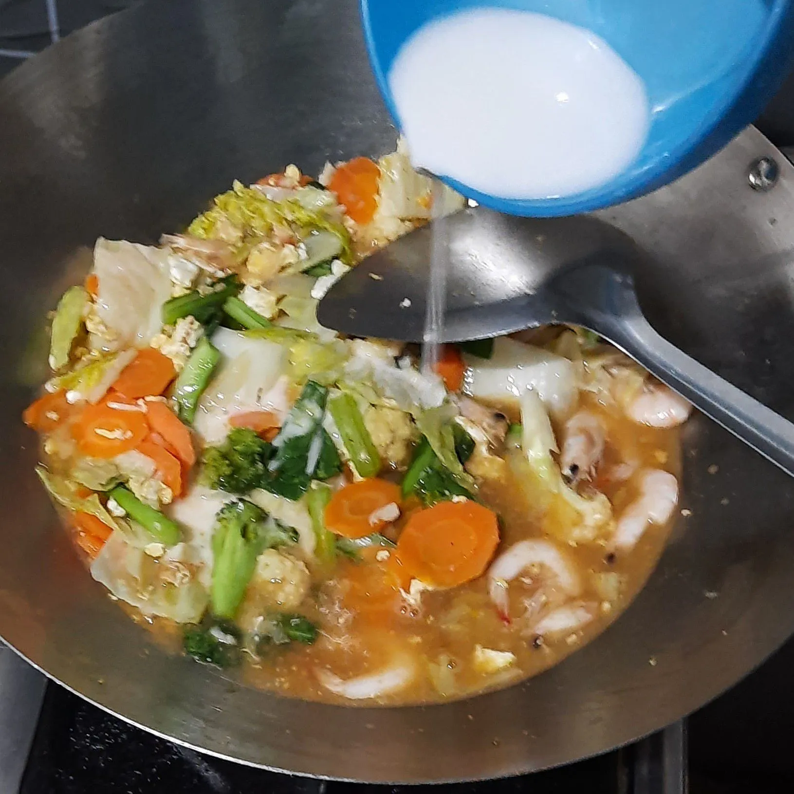Step 5 Capcay Udang