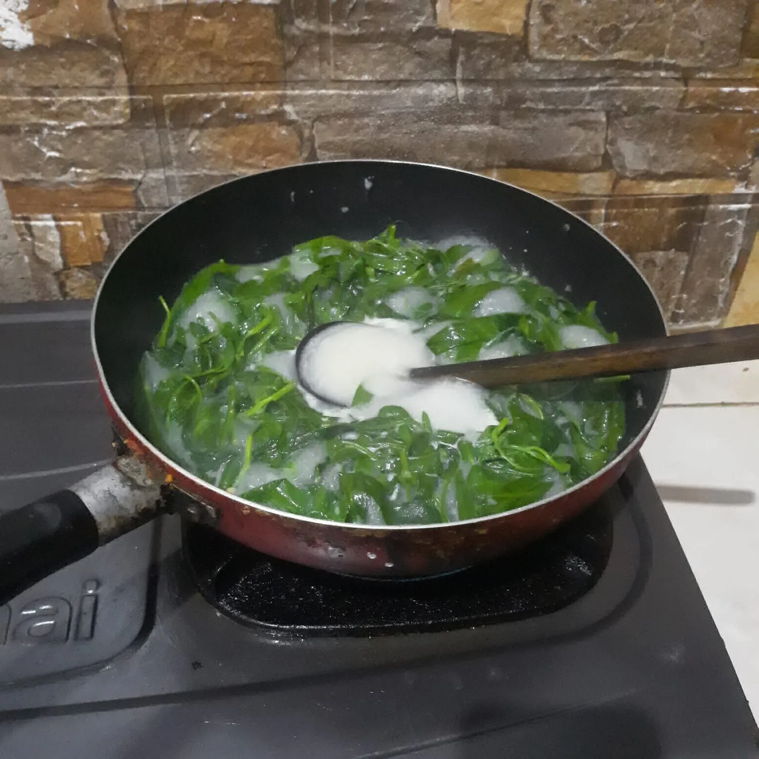 Step 5 Bobor Kangkung
