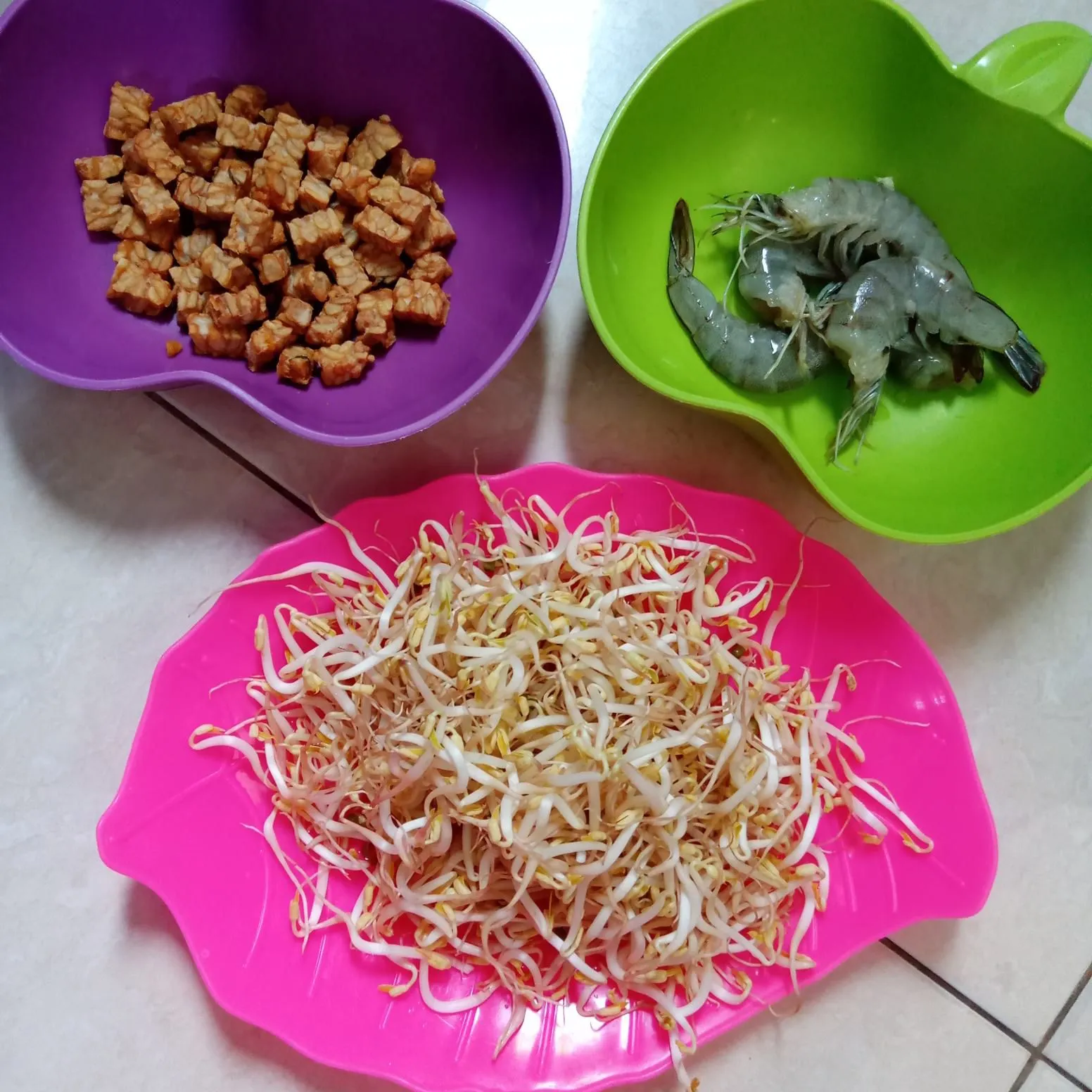 Step 1 Tumis Taoge Tempe Udang