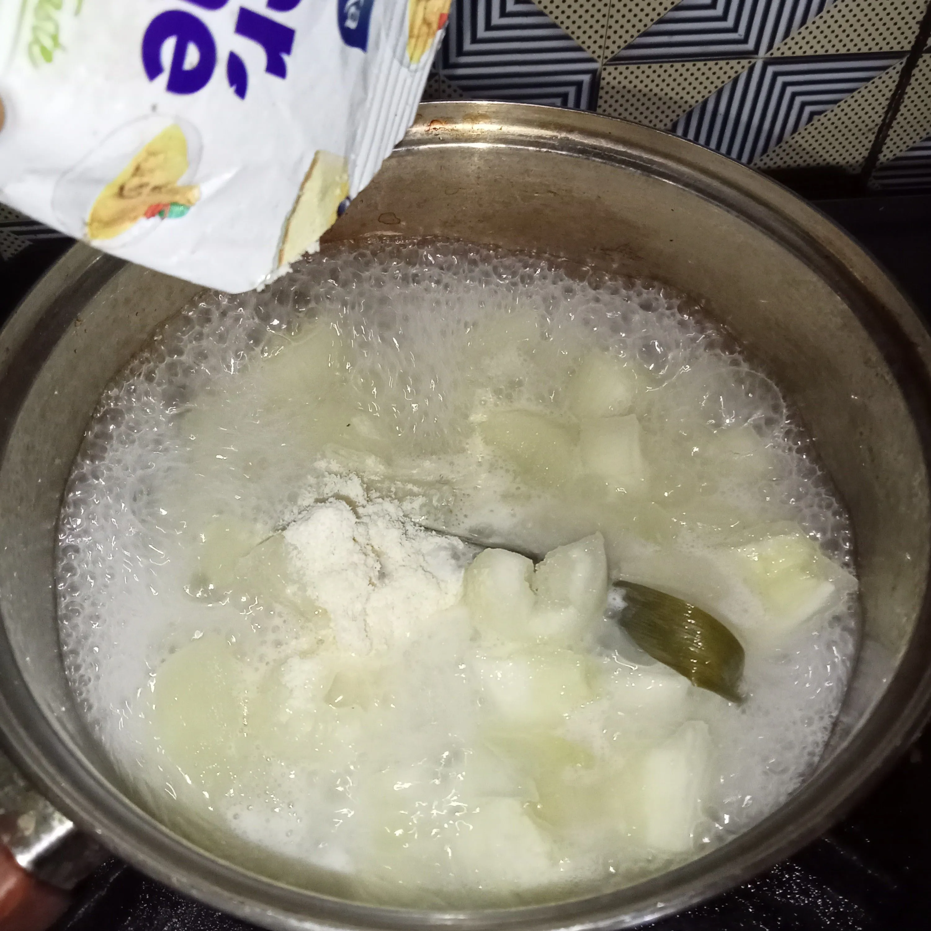 Step 4 Singkong Keju Creamy