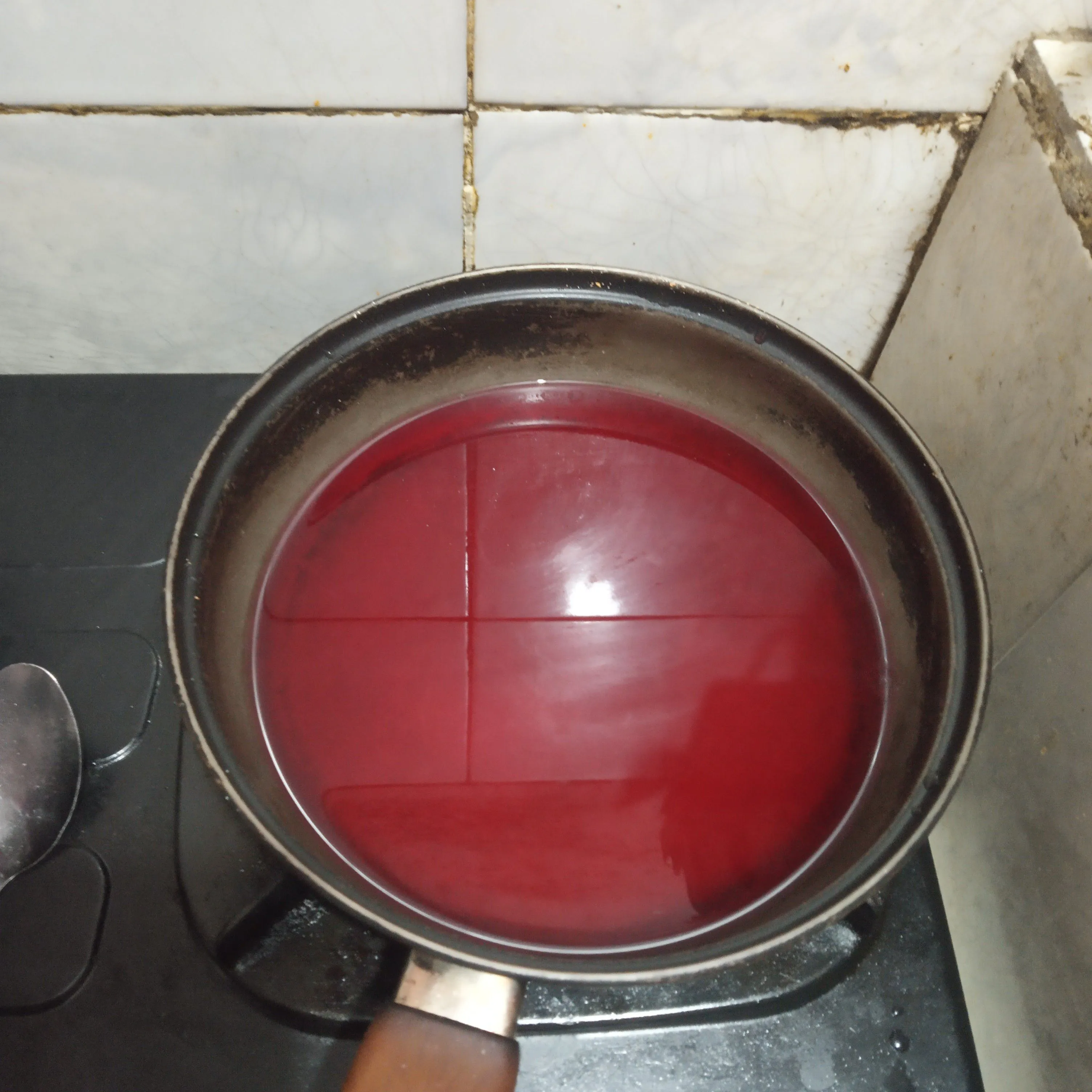 Step 1 Puding Merah Putih