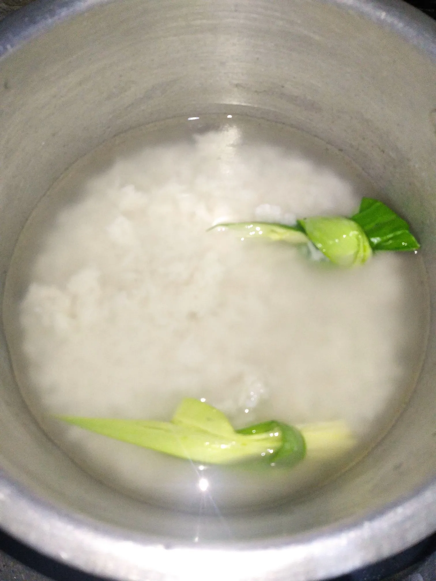 Step 2 Bubur Nasi Merah Putih