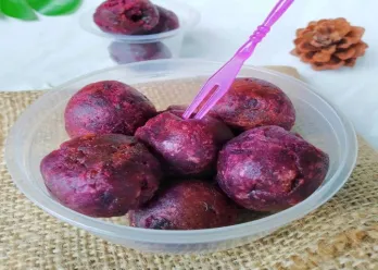 Bola-bola Ubi Ungu #JagoMasakMinggu3Periode3