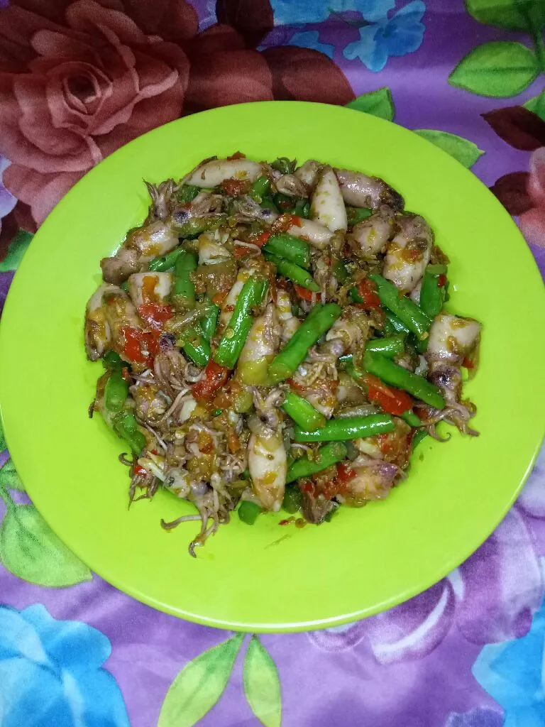 Cumi Buncis Sambal Balado