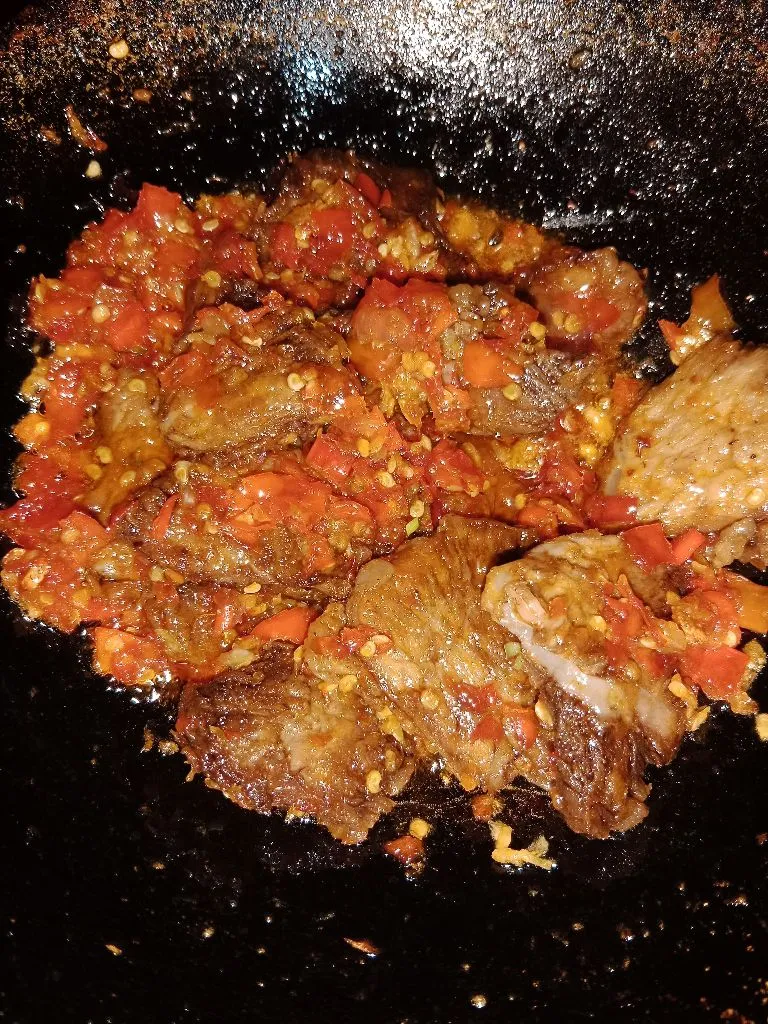 Step 6 Dendeng Balado