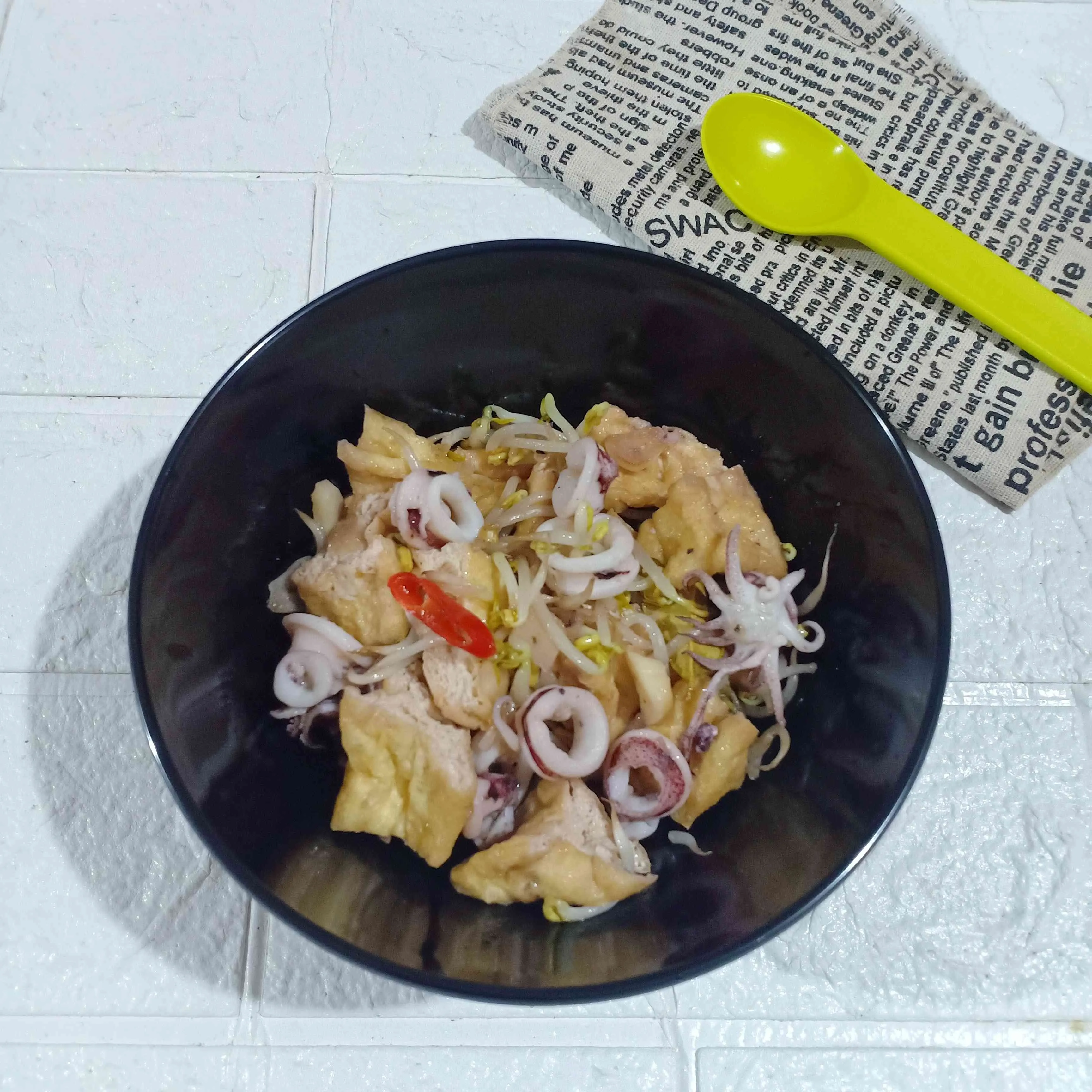 Cumi Tahu Tumis Taoge