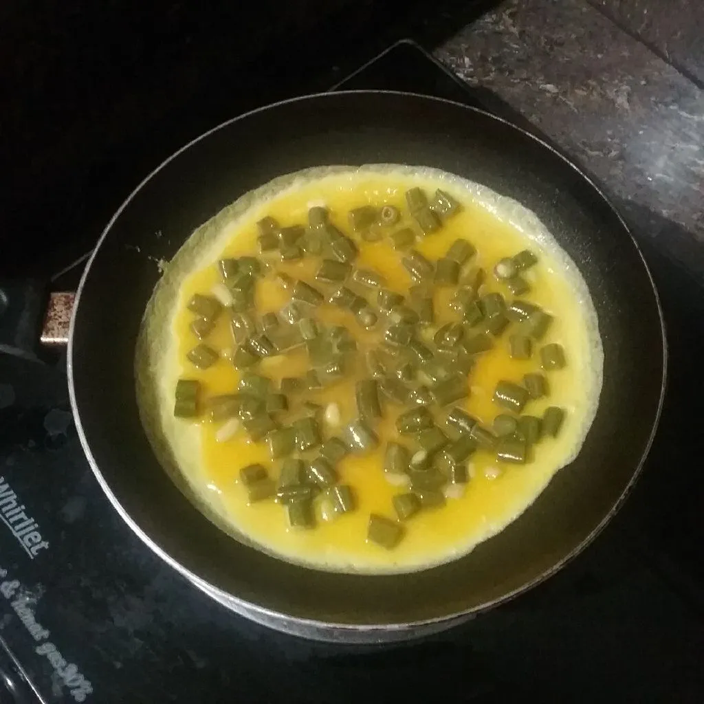 Step 4 Dadar Buncis Pedas Gurih