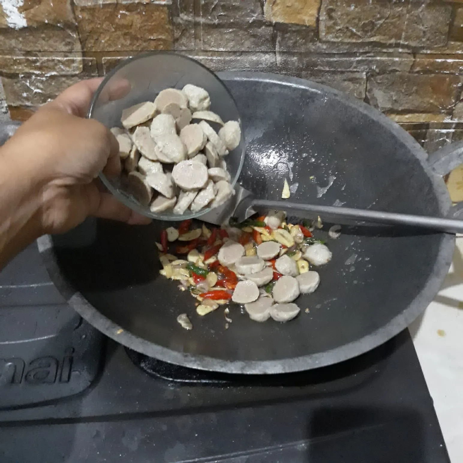 Step 3 Tumis Bakso Labu Siam