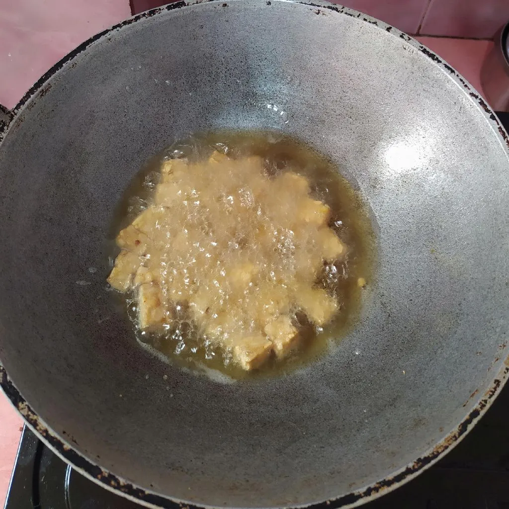Step 1 Tumis Bayam Tempe