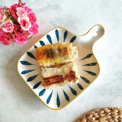 Roti Gulung Bakar Pisang Cokelat #MENUTANGGALTUA